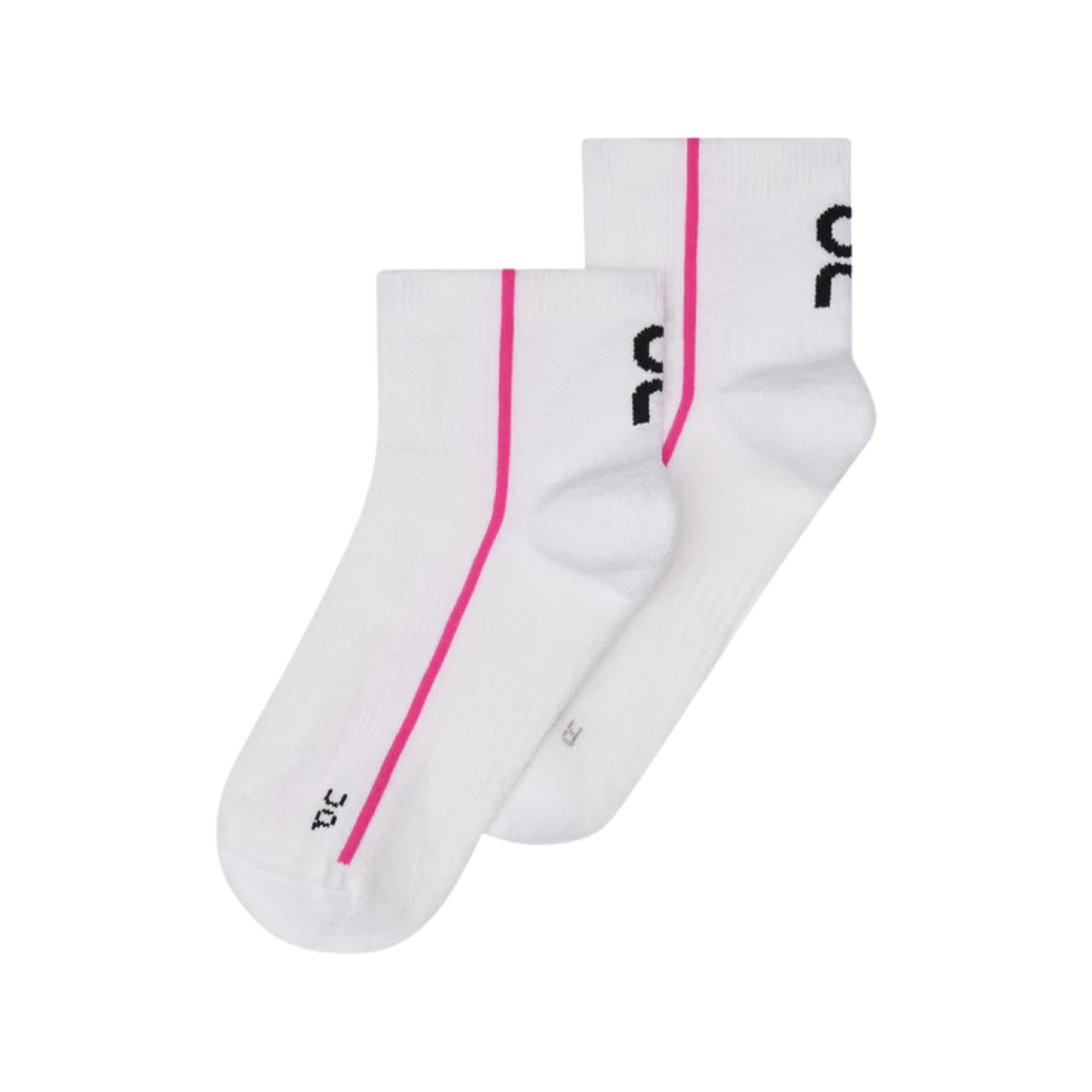 On Court Sock Mid 1 Unisex, White/Pink, front view