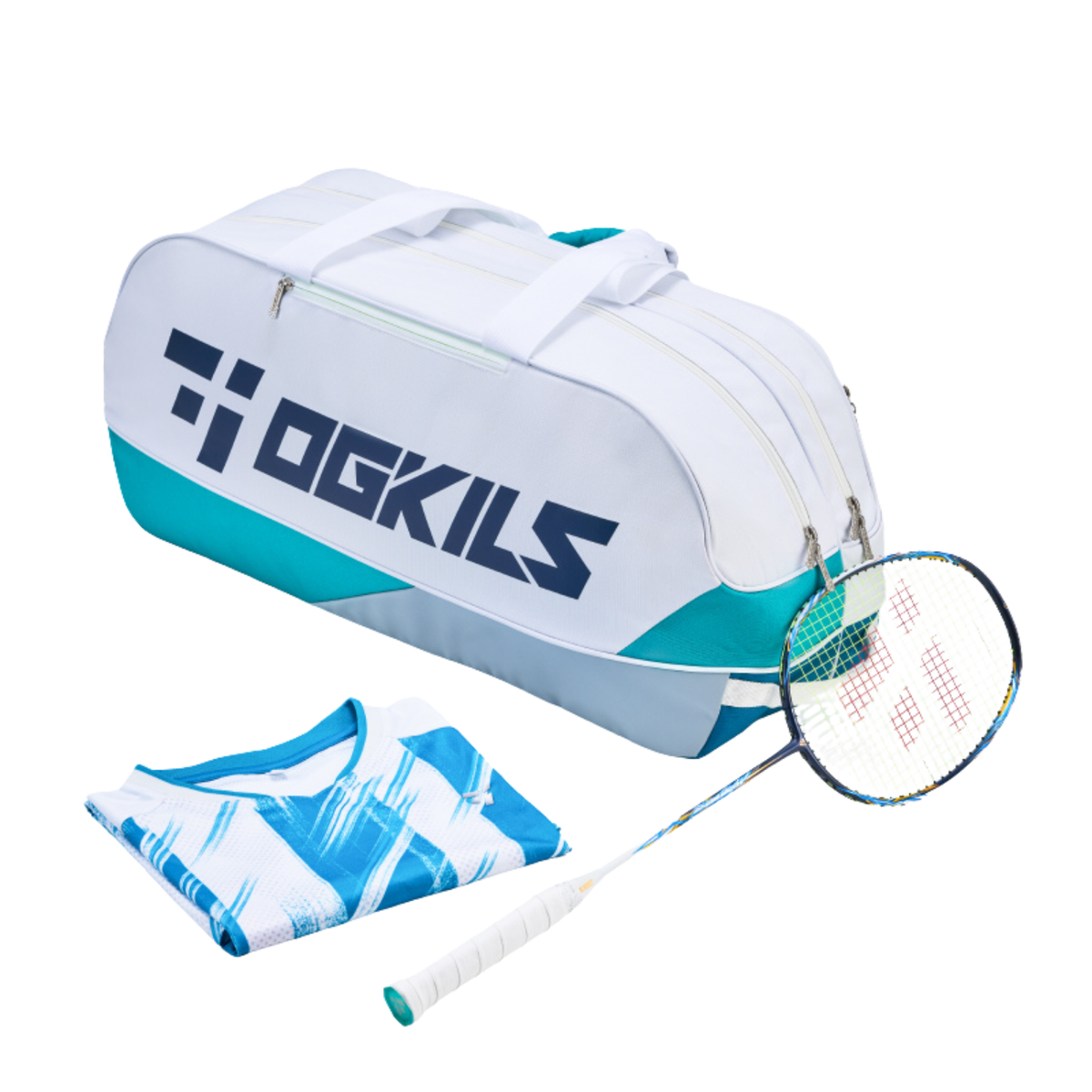 OGKILS Tournament Racket Bag, White, alternative view