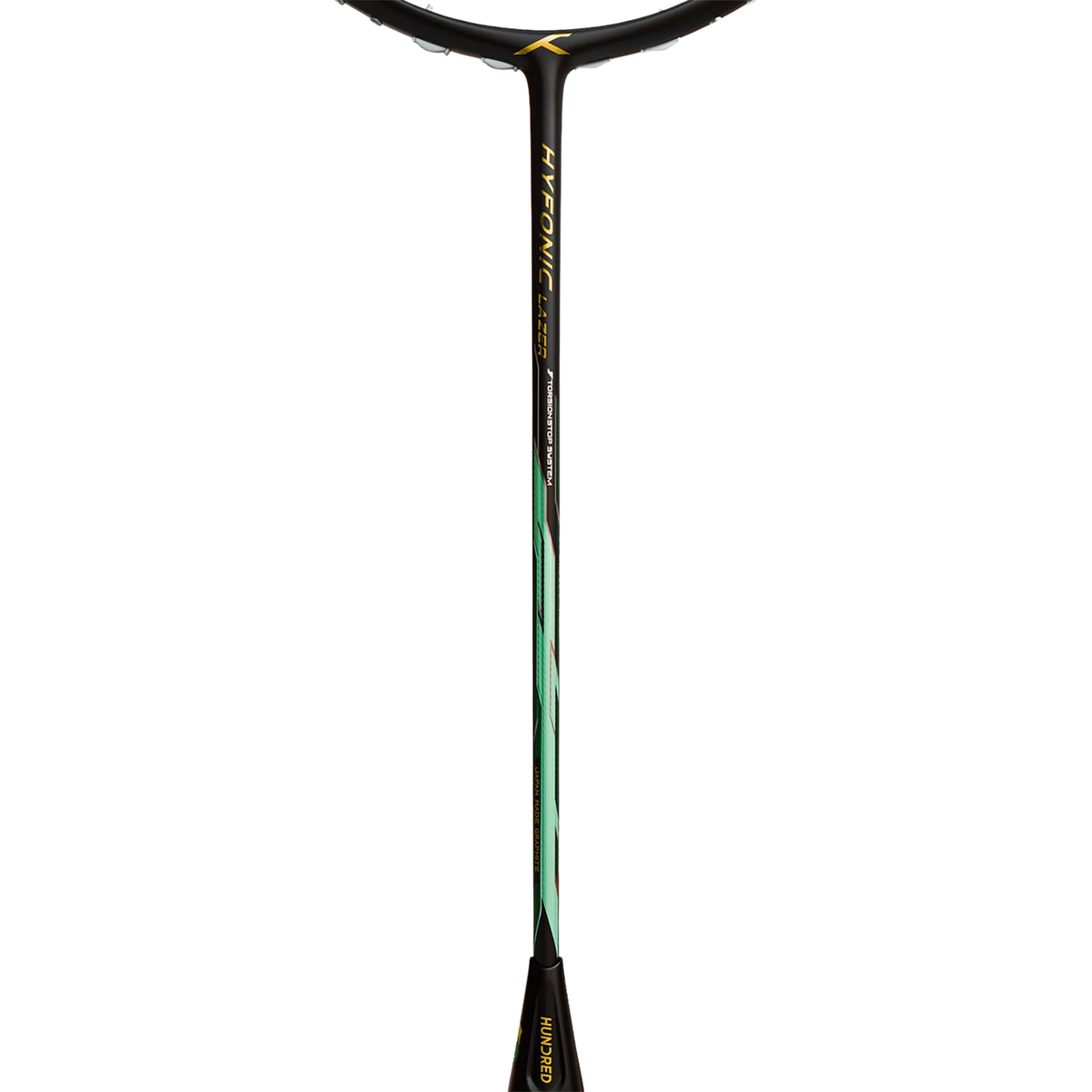 Hundred Hyfonic Lazer (5U) Strung - Black/Green Badminton Rackets Hundred