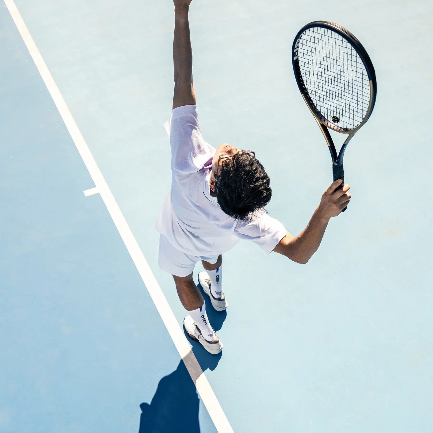 Head Gravity TOUR Zverev 2026 Strung Tennis Racquet - Navy/Gold Tennis Racket Head