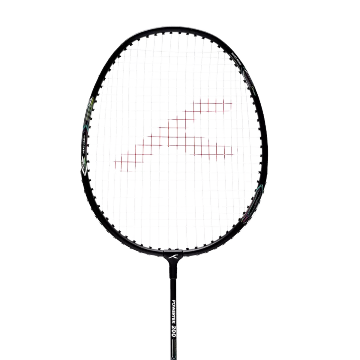 Hundred Powertek 200 Badminton Racket, Black, back view