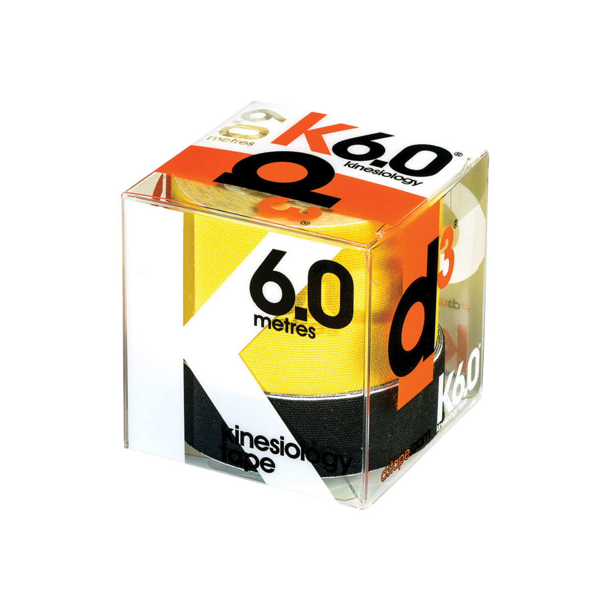 D3 K6.0 Kinesiology Tape 50mm x 6m - Yellow Sports Tape D3