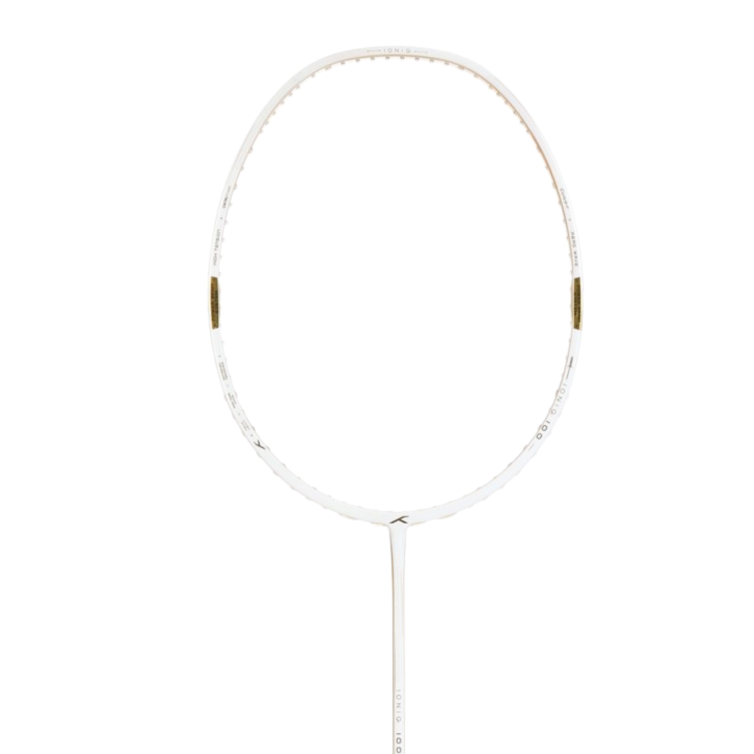 Hundred Ioniq 100 4U Badminton Racket - White/Gold Badminton Rackets Hundred