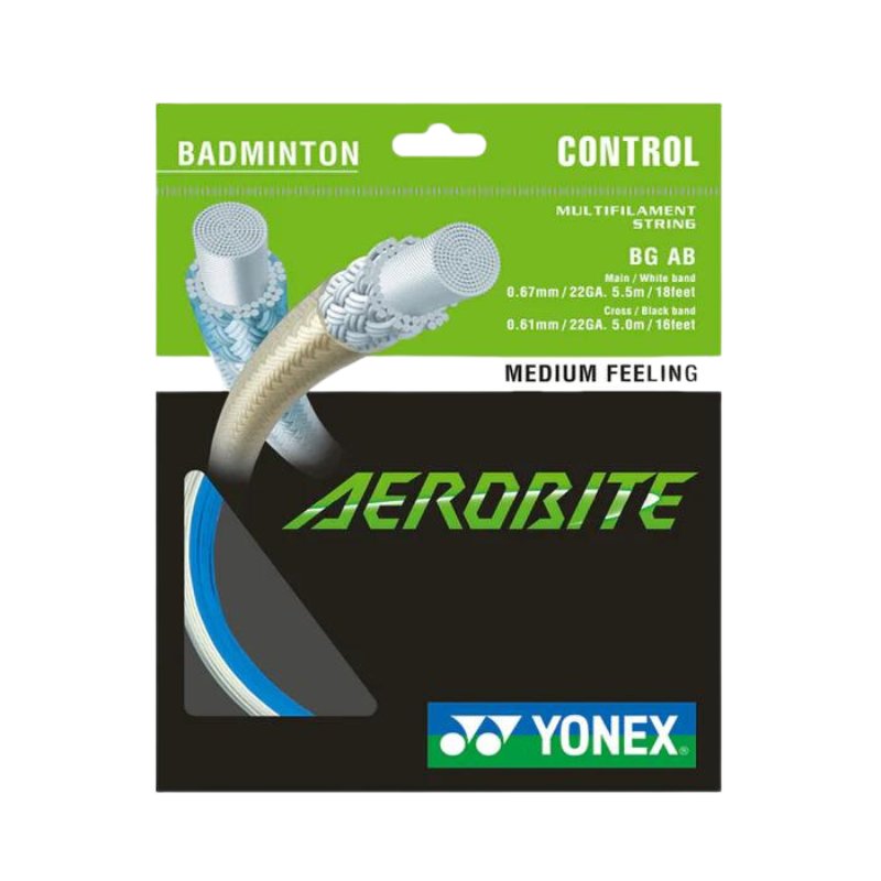 Yonex Aerobite String (10m Set) White/Green String (Packs) Yonex