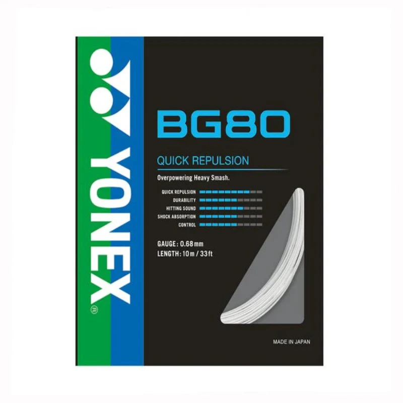 Yonex BG80 Badminton String (10m Set) Yellow String (Packs) Yonex