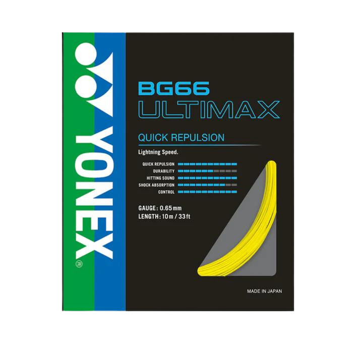 Yonex BG66 Ultimax Badminton String (10m Set) White String (Packs) Yonex