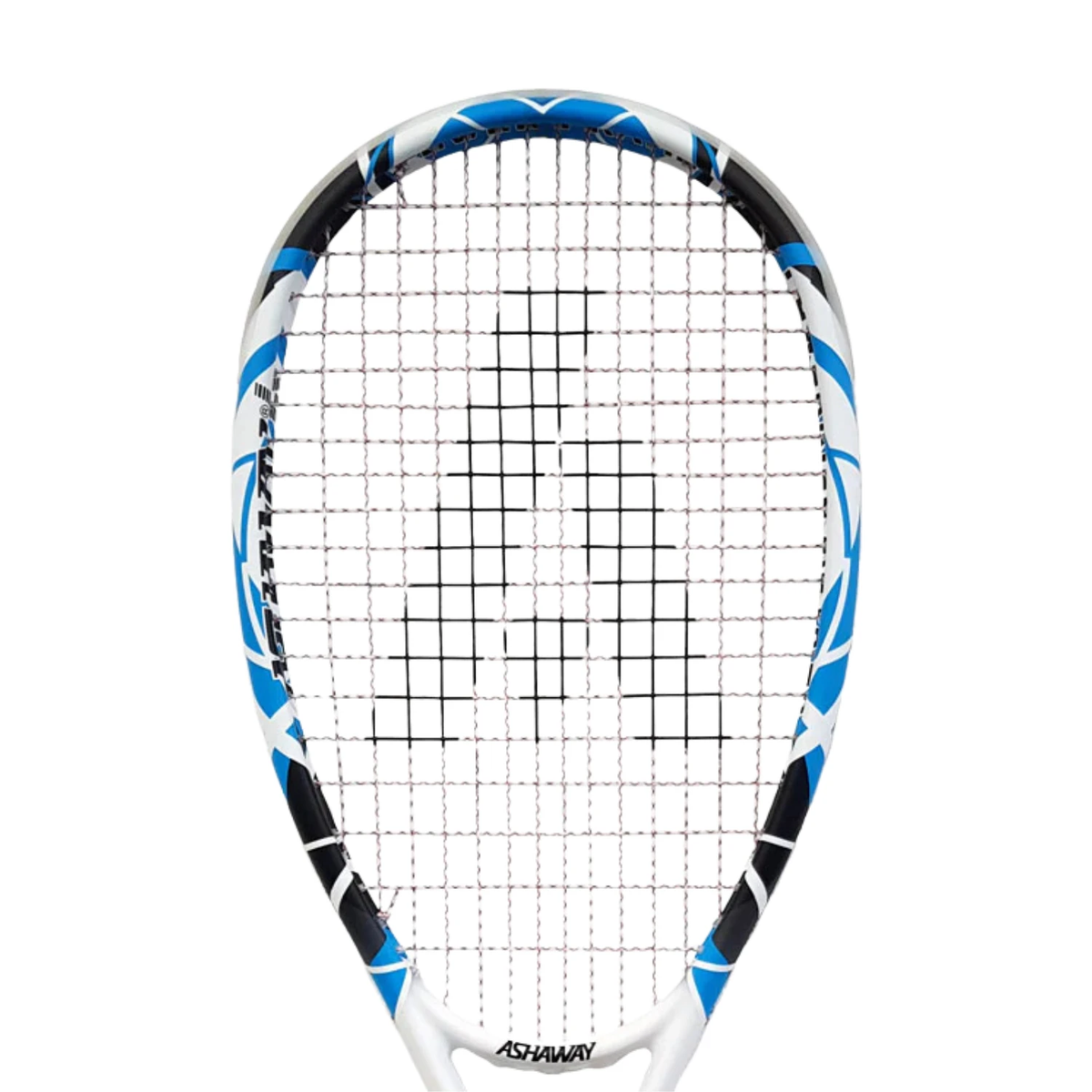Ashaway Powerkill Meta ZX (White/Black/Blue) Squash Racket 135g, back view