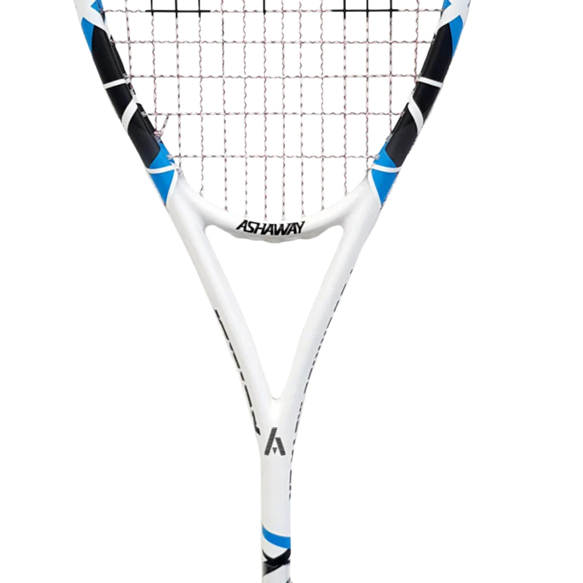 Ashaway Powerkill Meta ZX (White/Black/Blue) Squash Racket 135g, side view