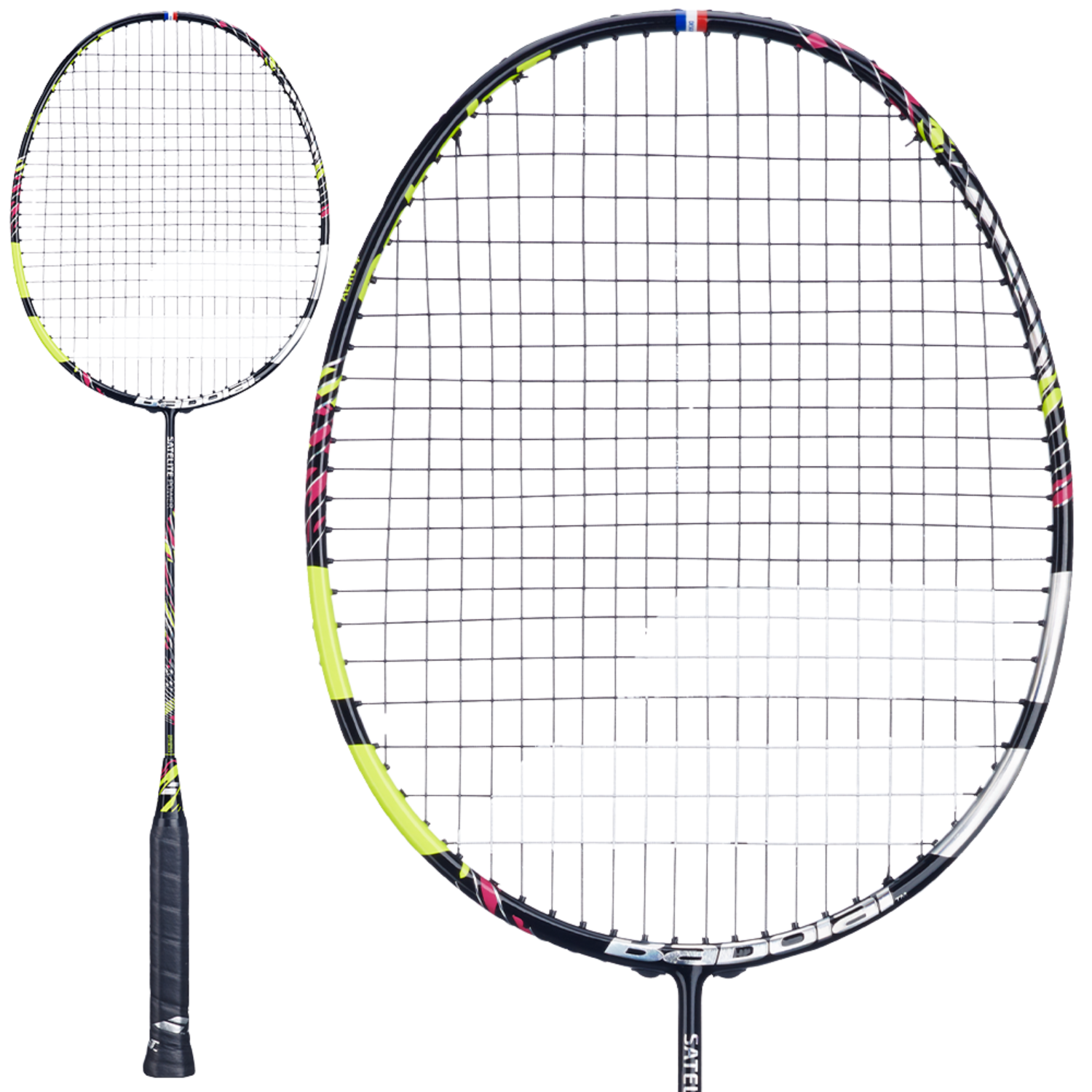 Babolat Satelite Power Badminton Racket Strung - Black/Yellow Badminton Rackets Babolat