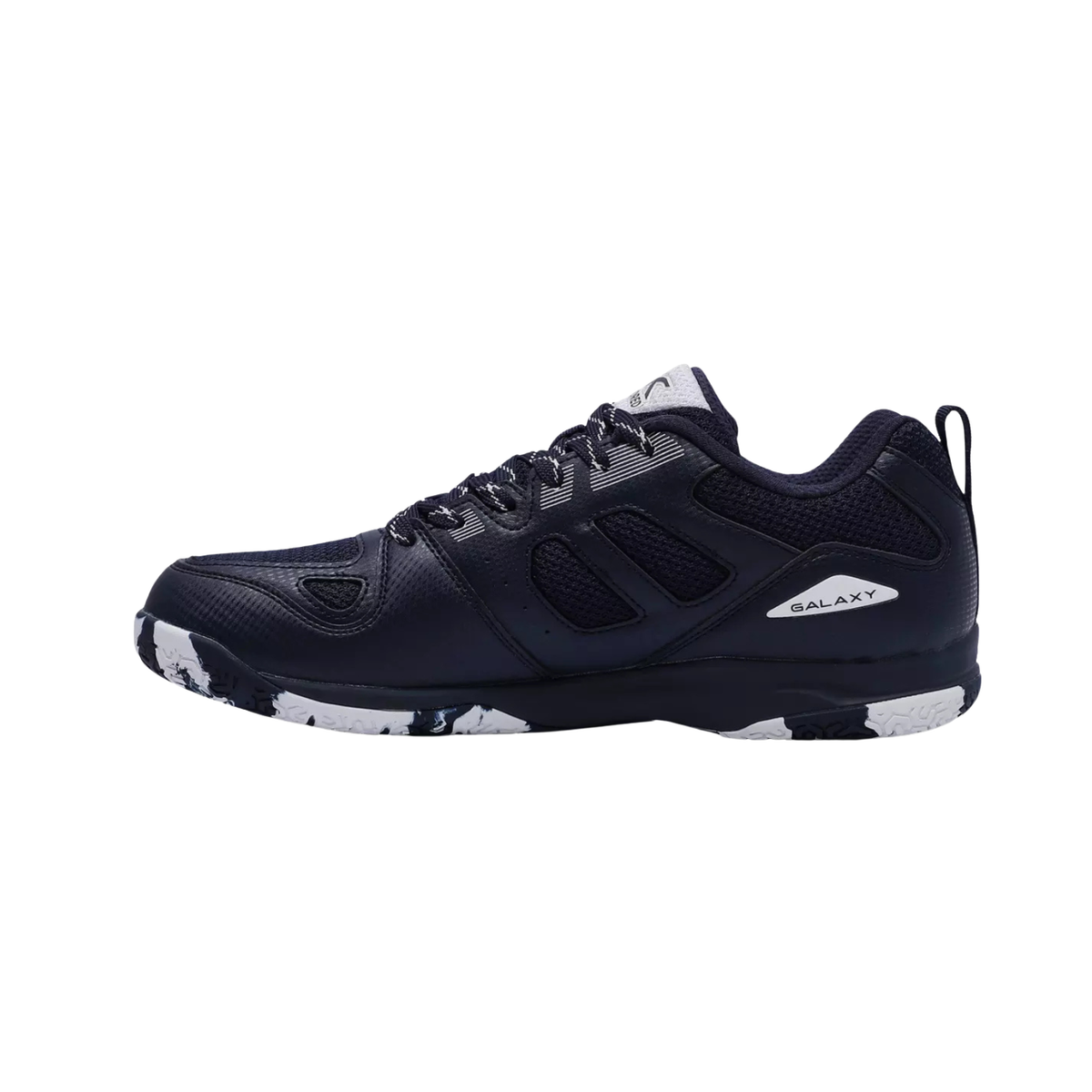 Hundred Galaxy Badminton Shoes, Navy/White, side view