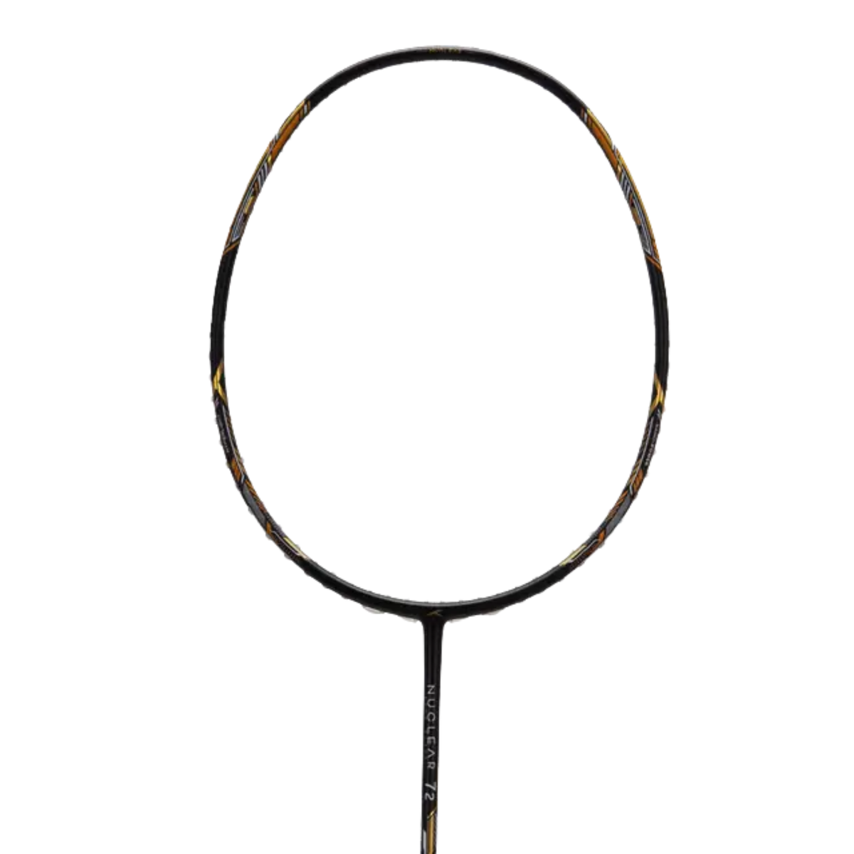 Hundred Nuclear 72 Badminton Racket, Black/White/Gold, detail view