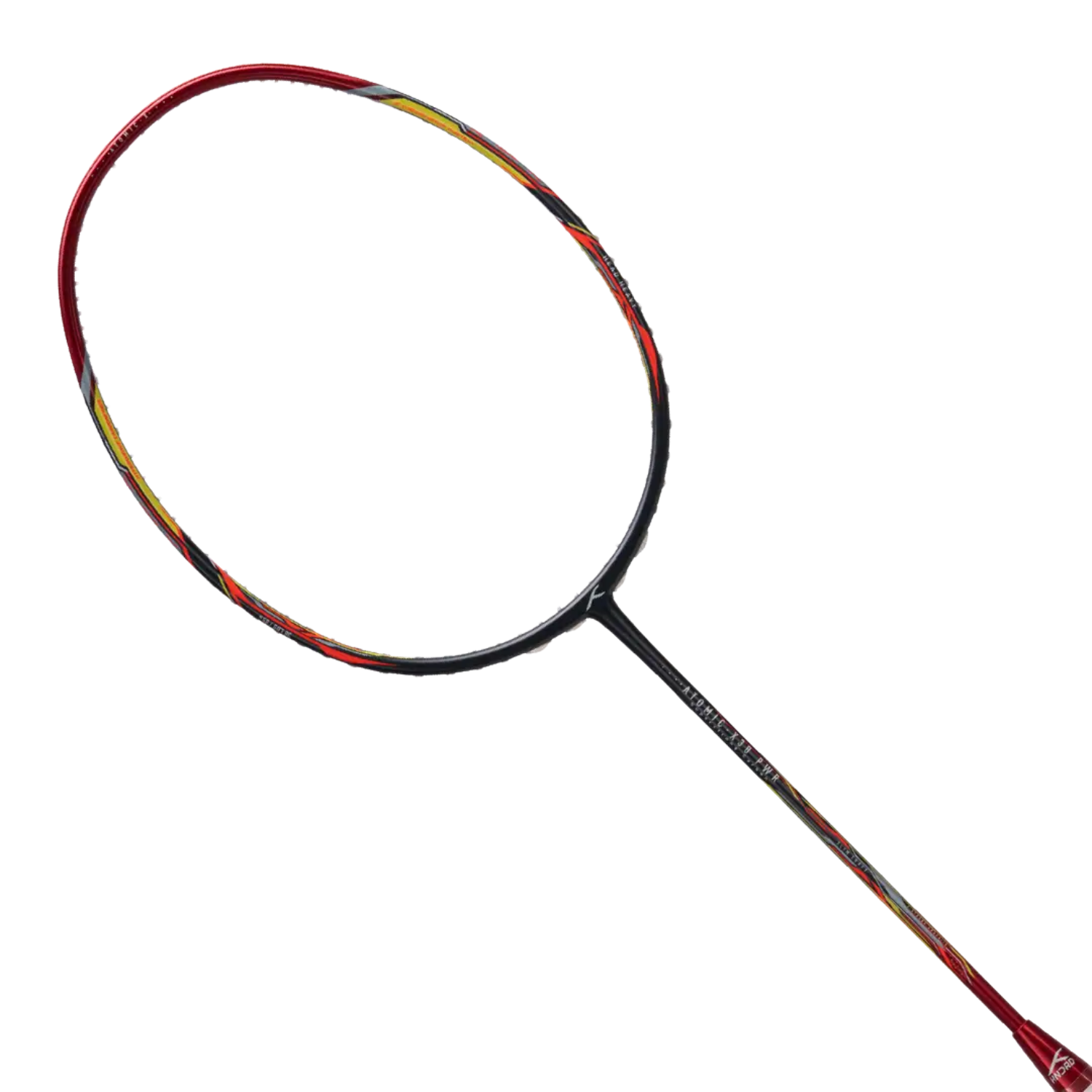 Hundred Atomic X 38 Power Badminton Racket - Charcoal/Red Badminton Rackets Hundred