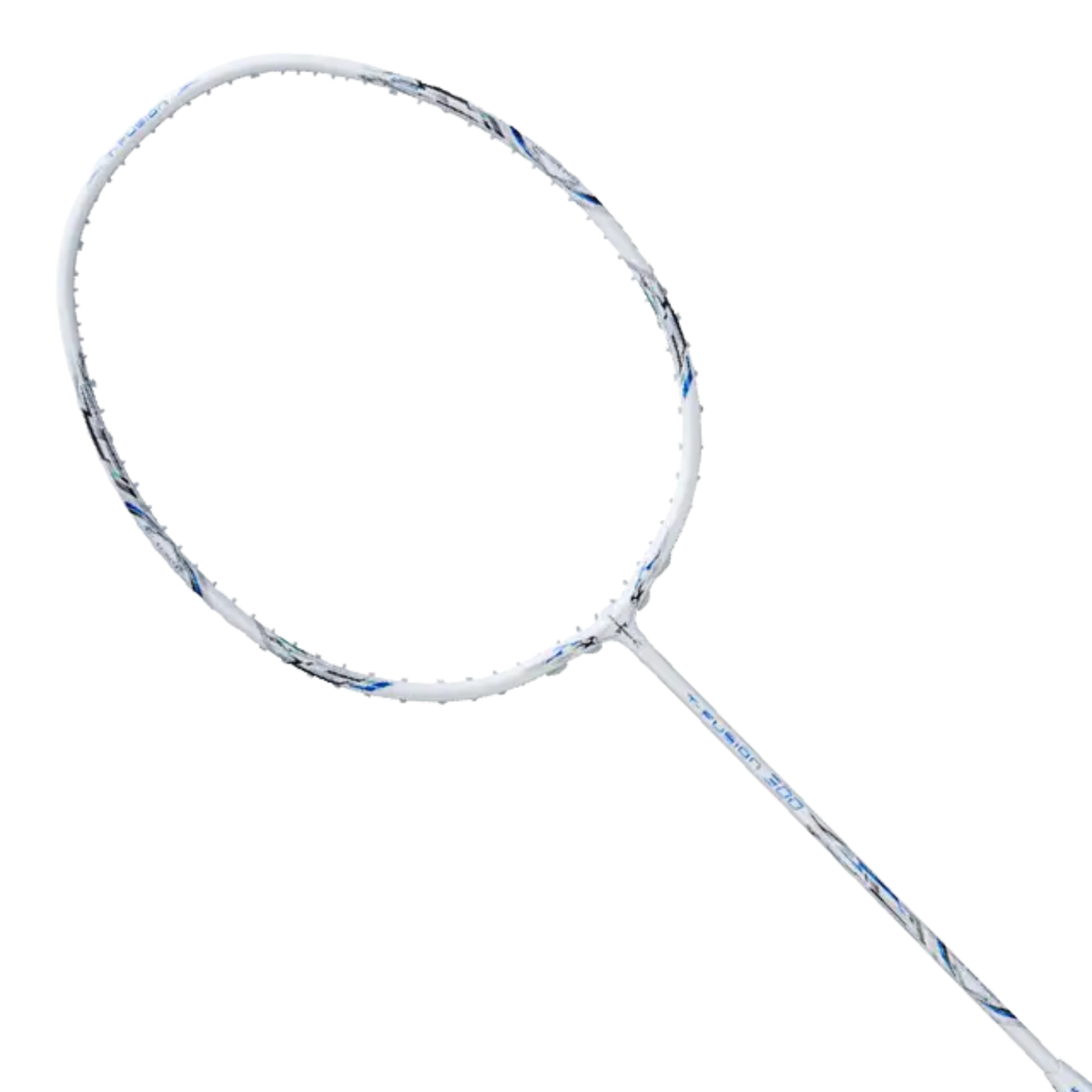 Hundred T-Fusion 300 Badminton Racket, White, side view