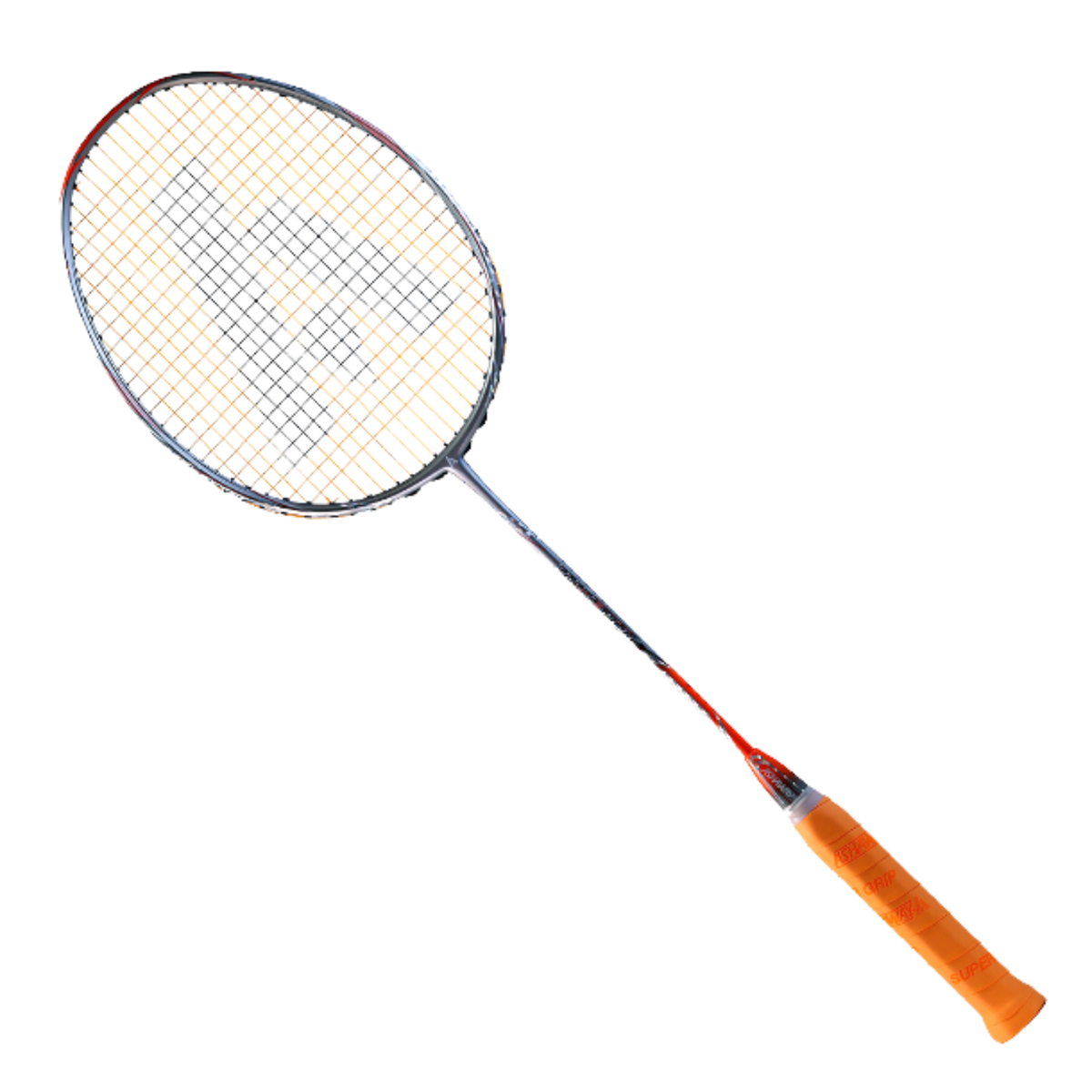 Ashaway Phantom Shard 3 Badminton Racket (Strung), Orange, back view