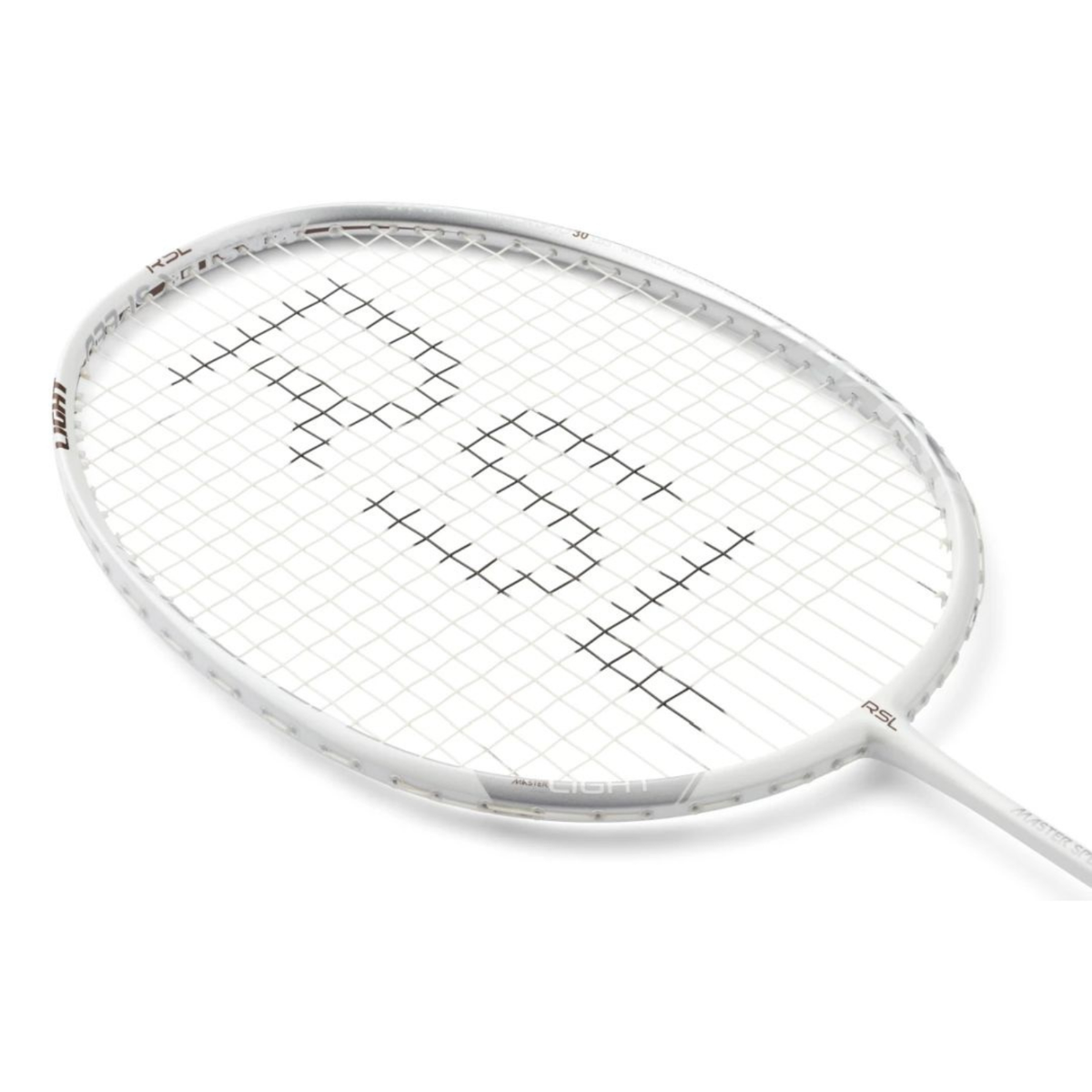 RSL Master Speed Light V2 Badminton Racket, White, front view