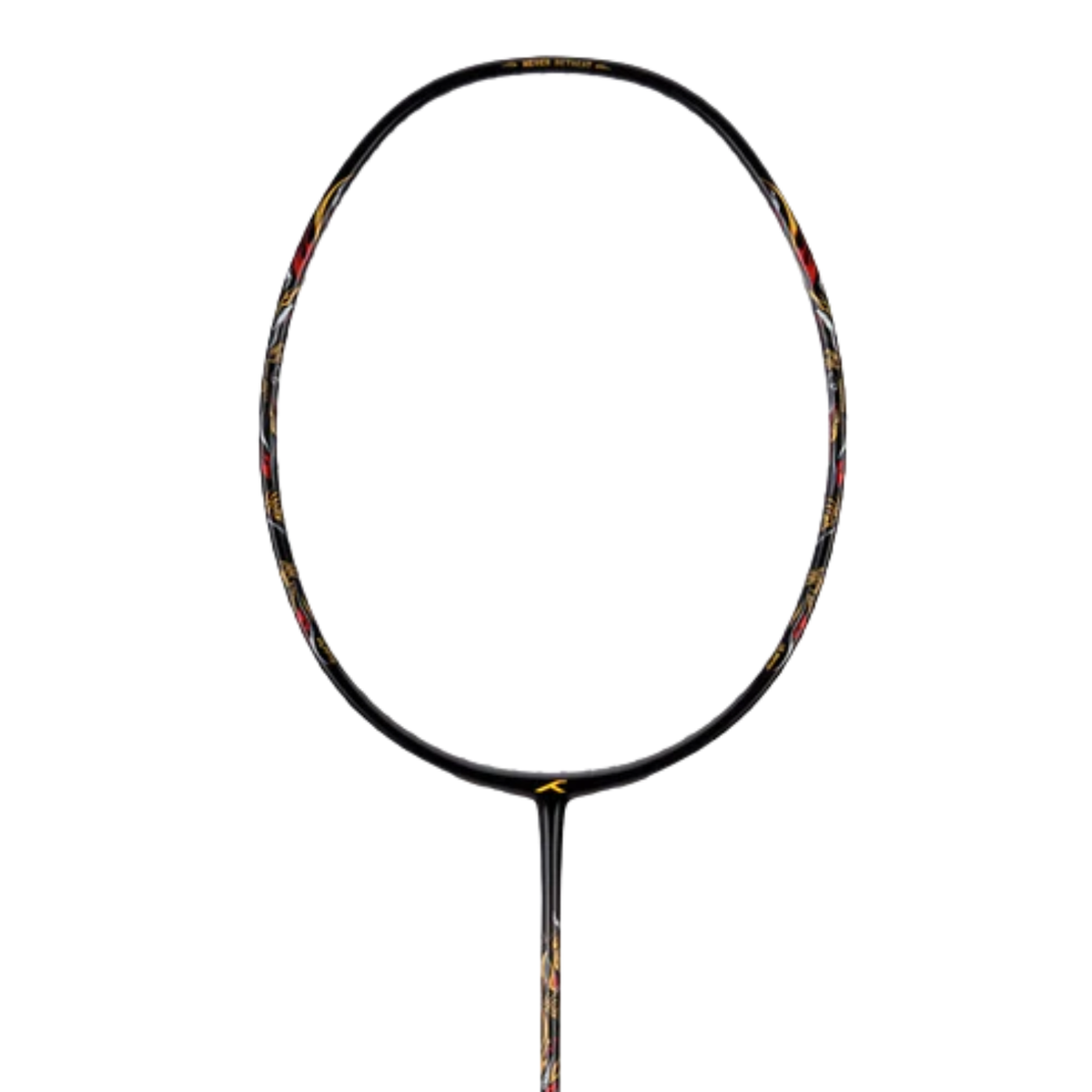 Hundred Battle 900 Badminton Racket, Black, close-up detail
