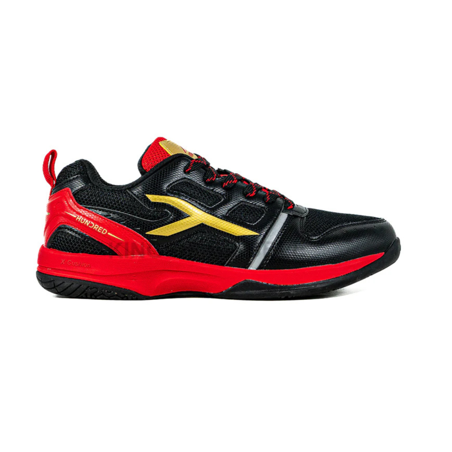 Hundred Blast Badminton Shoes - Black/Red/Gold Badminton Shoes Hundred