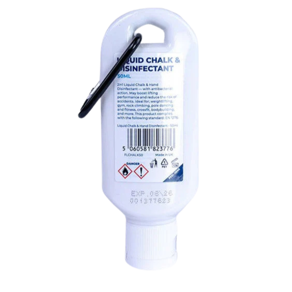 Fitness Mad Liquid Chalk Bottle, back view