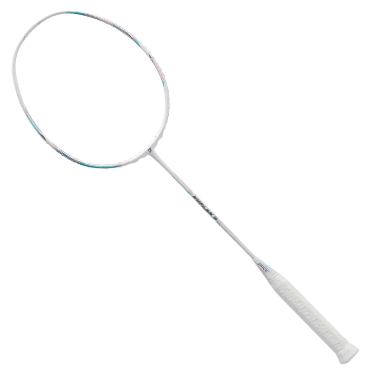 Jnice Duplex 6 Badminton Racket Unstrung RDPX-6, Pink/Blue, detail view