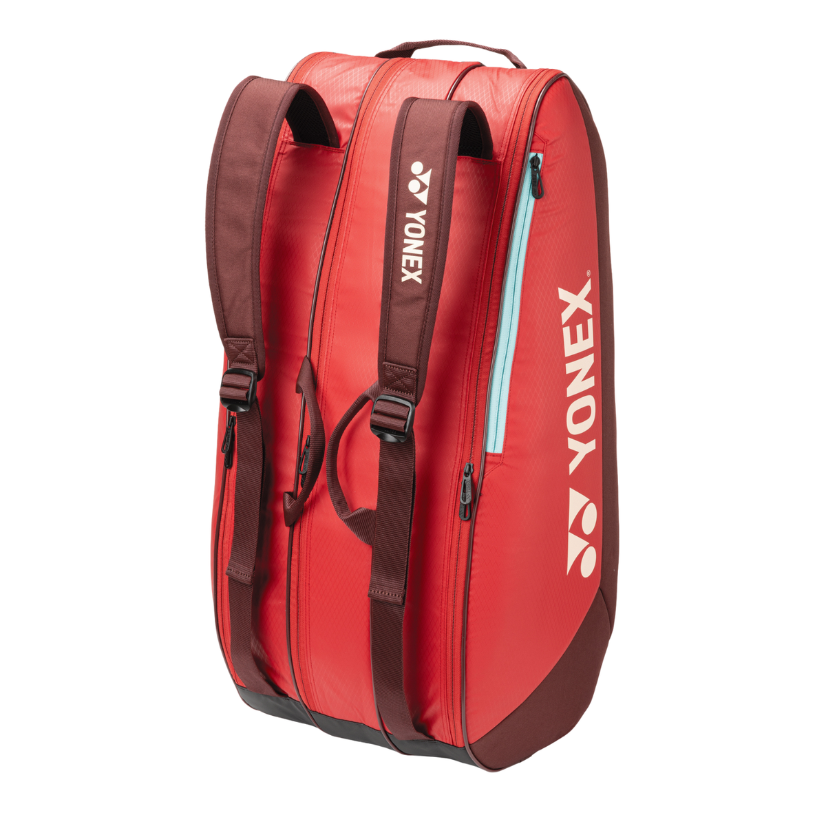 Yonex Team 9 Racket Bag, Ruby Red, back view