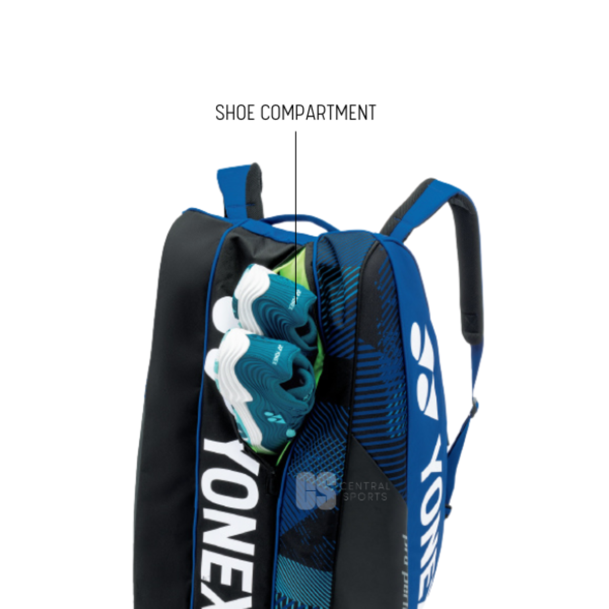 Yonex Pro 9 Racket Bag, Scarlet, back view