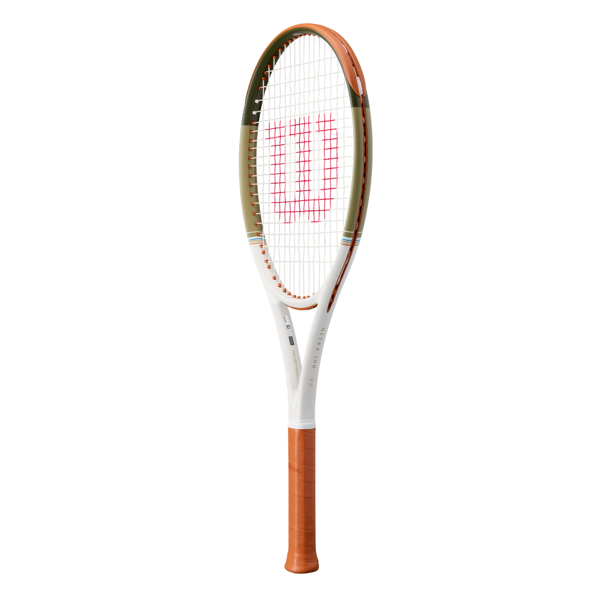 Wilson Ultra 100 V5 Desert 2026 Tennis Racket, Brown/Green, side view