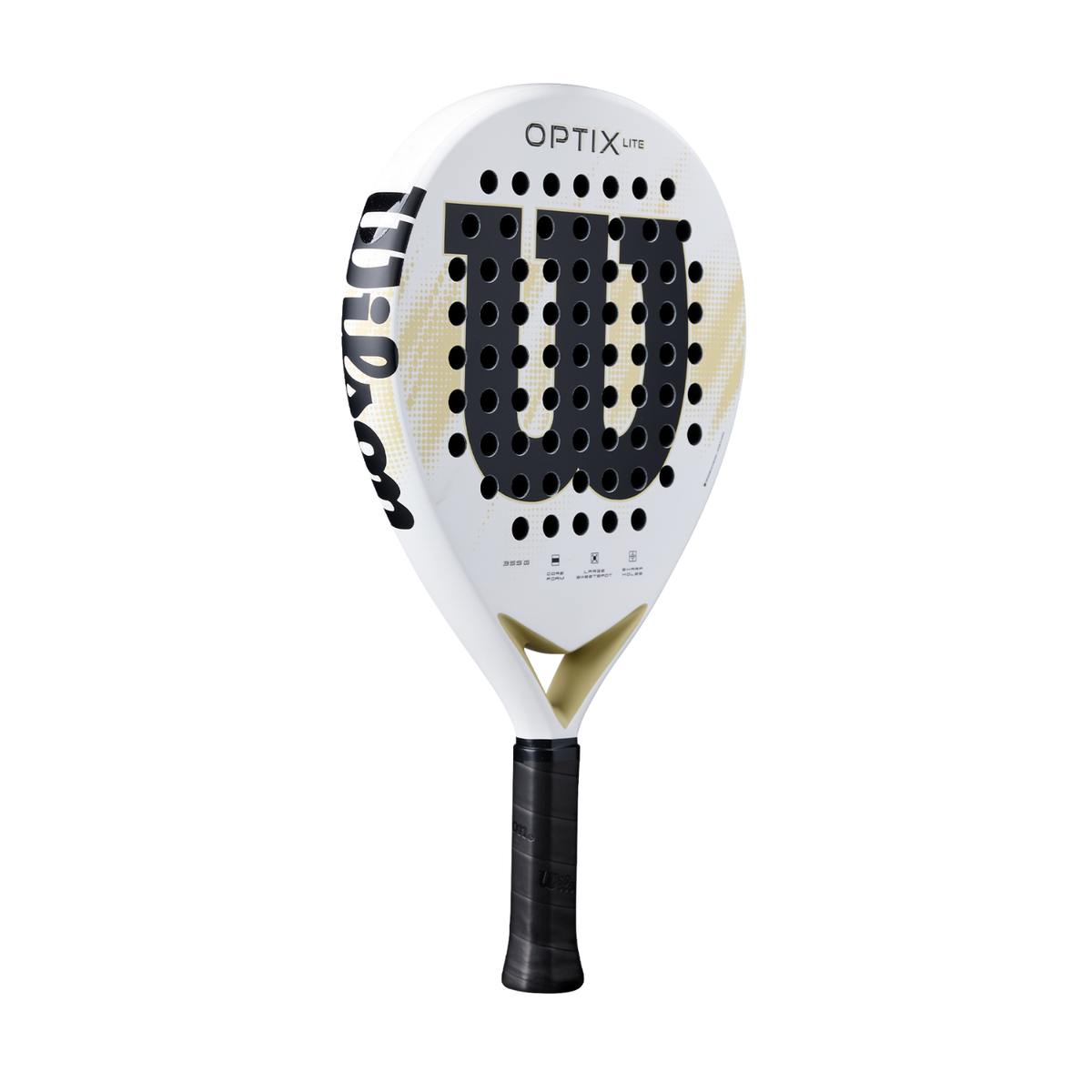 Wilson Optix V2 Lite 2026 Padel Racket, White, back view
