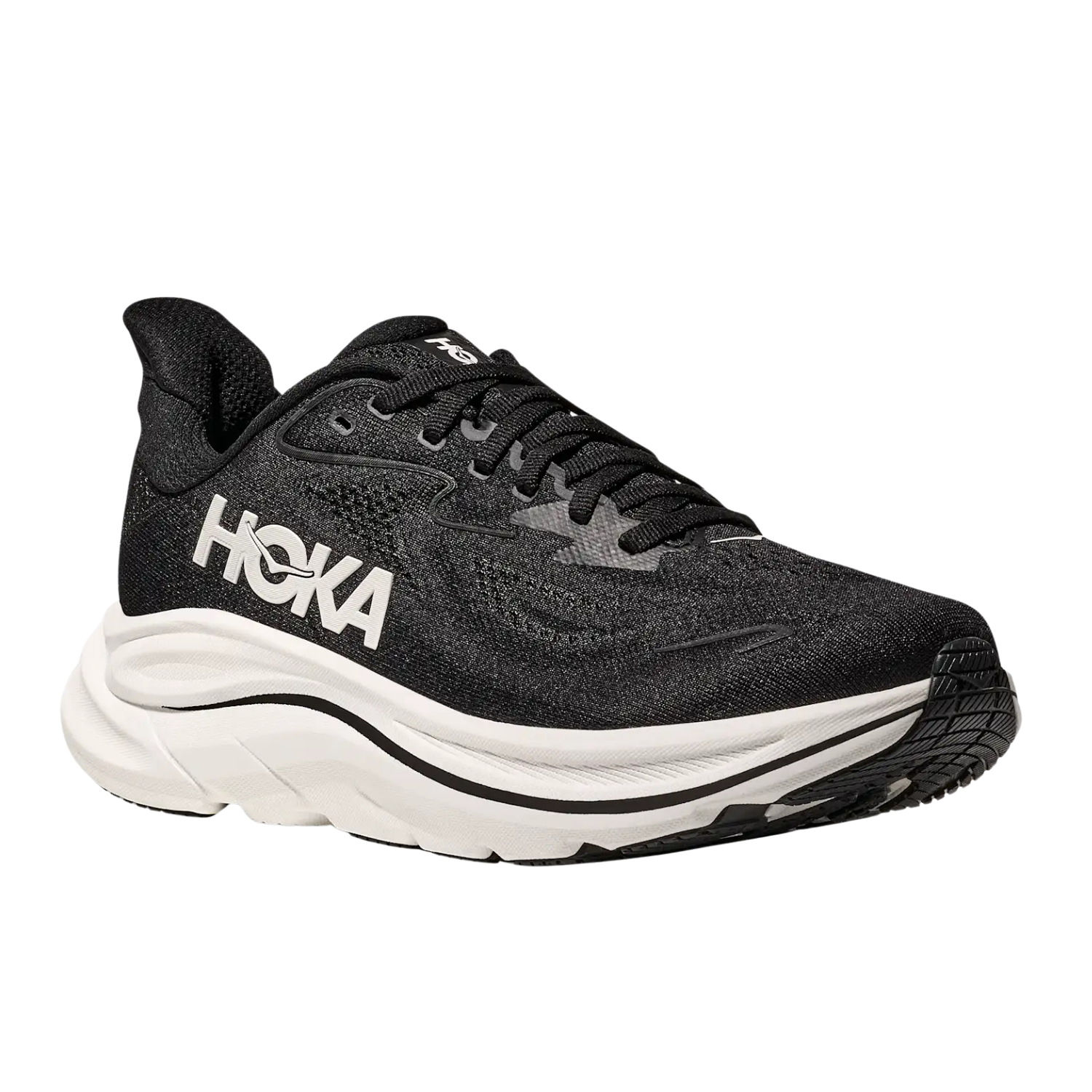 Hoka Clifton 10 Wide Running Shoe Women - Black/White Running Shoes Hoka