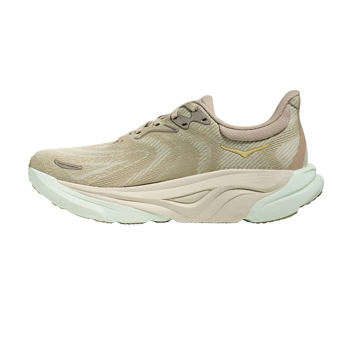 Hoka Arahi 8 Running Shoe Women, Oyster Mushroom/Truffle Salt, back view