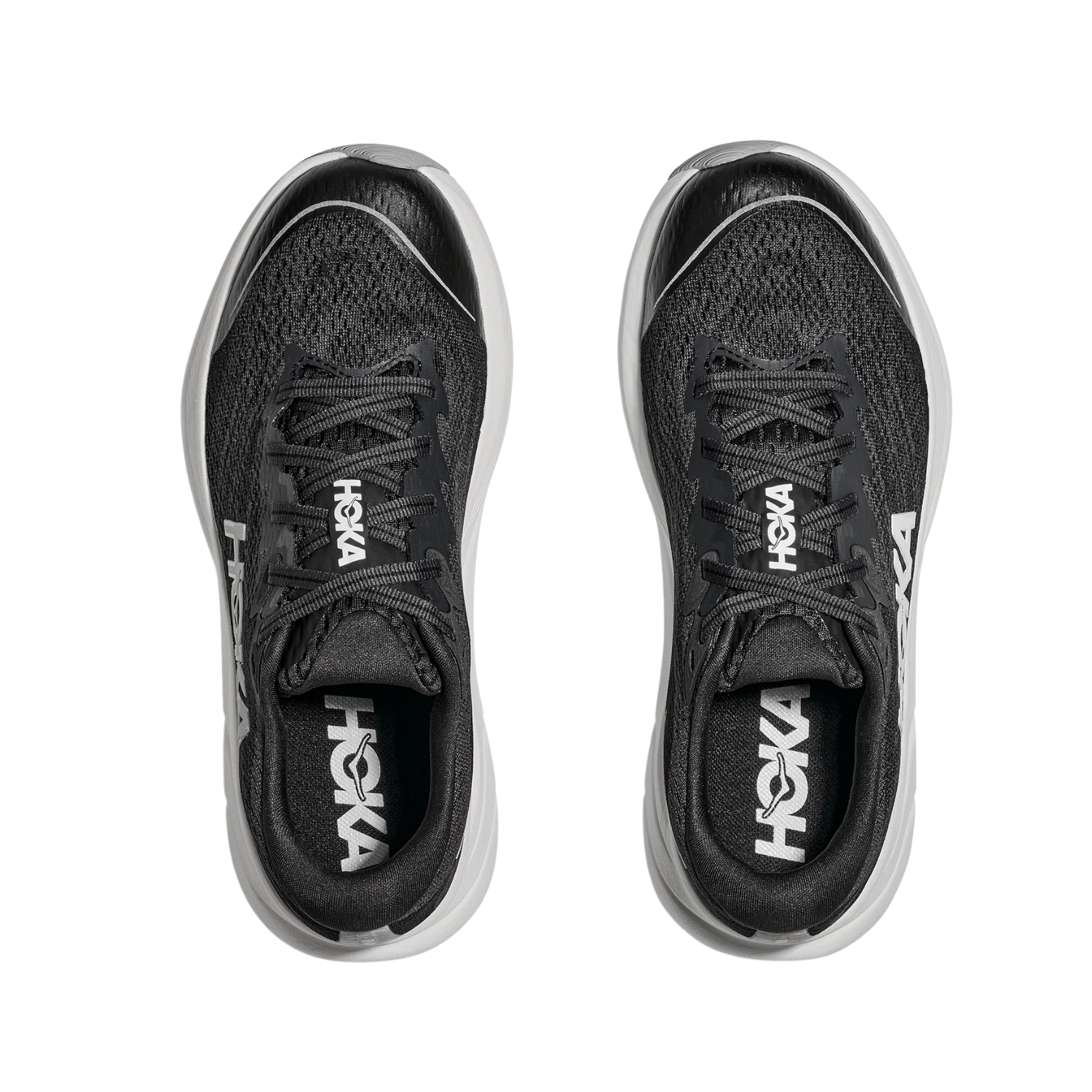 Hoka Rincon 4 Big Kids Running Shoe - Black/White Running Shoes Hoka