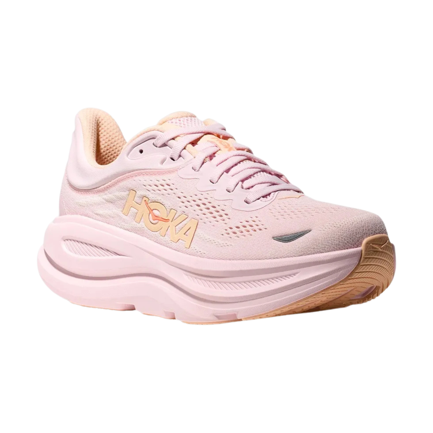 Hoka Bondi 9 Running Shoe Women - Lilac Cream/Tangerine Glow Running Shoes Hoka