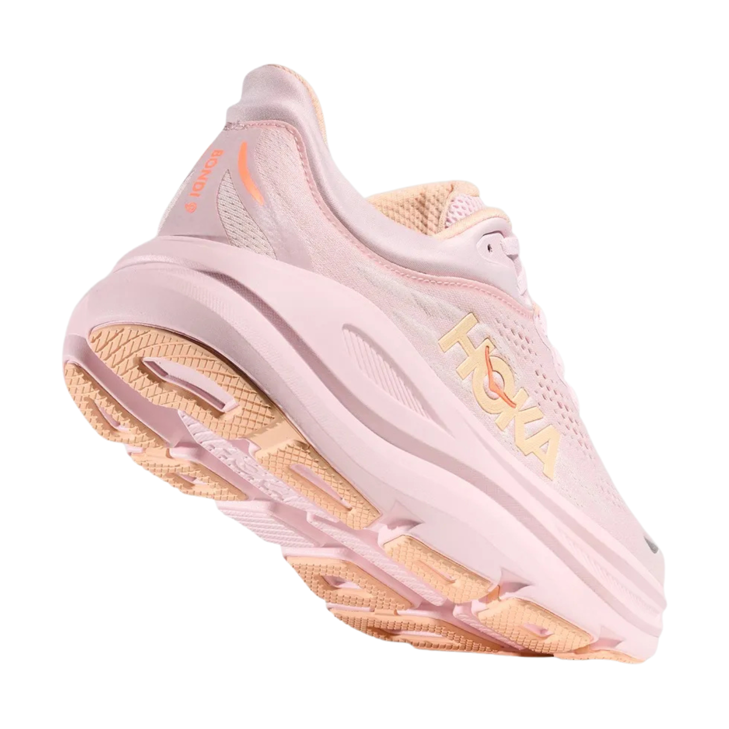 Hoka Bondi 9 Running Shoe Women - Lilac Cream/Tangerine Glow Running Shoes Hoka