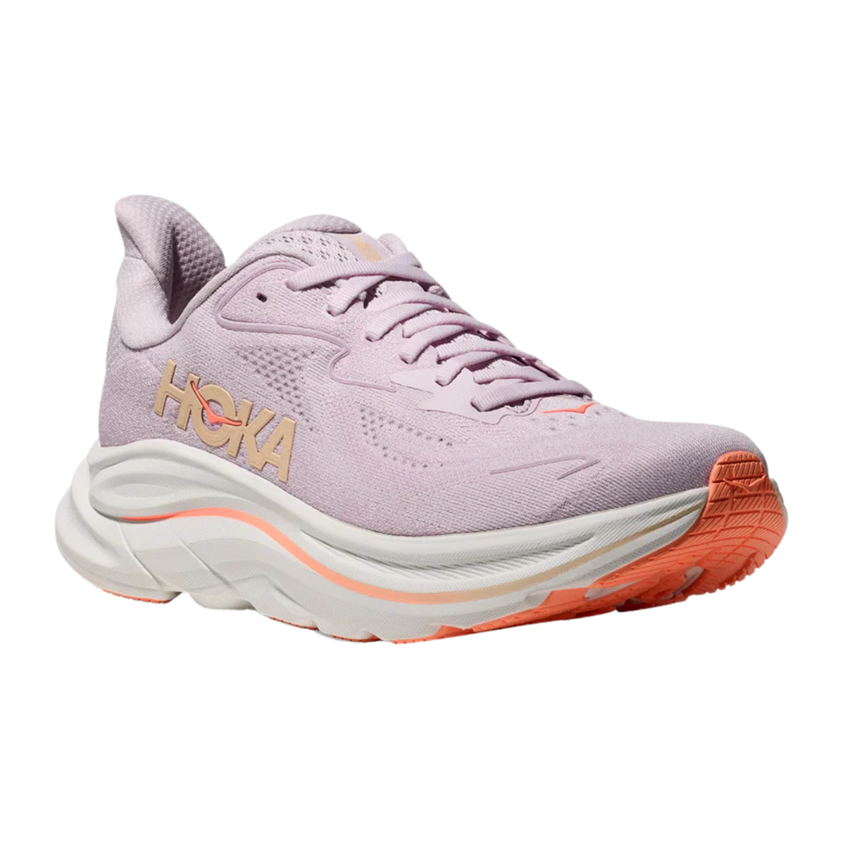Hoka Clifton 10 Running Shoe Women - Lilac Cream/Tangerine Glow Running Shoes Hoka