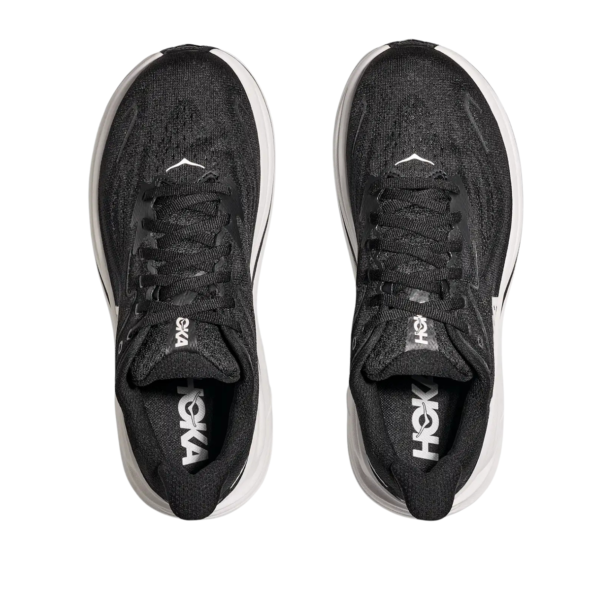 Hoka Clifton 10 Running Shoe Wide Men - Black/White Running Shoes Hoka