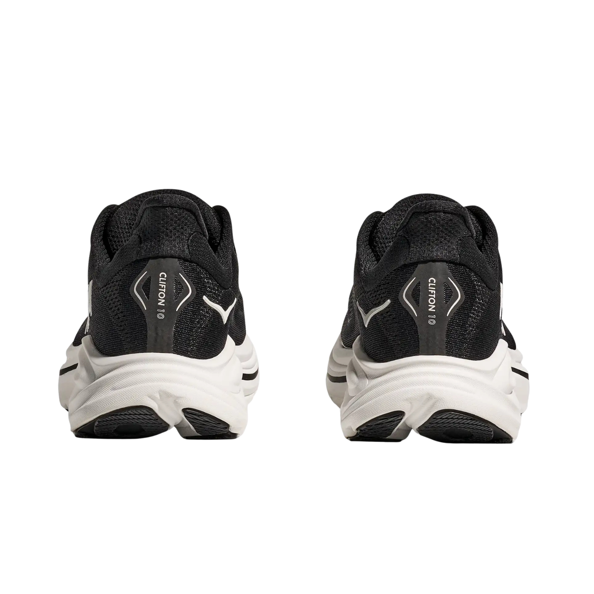 Hoka Clifton 10 Running Shoe Wide Men - Black/White Running Shoes Hoka