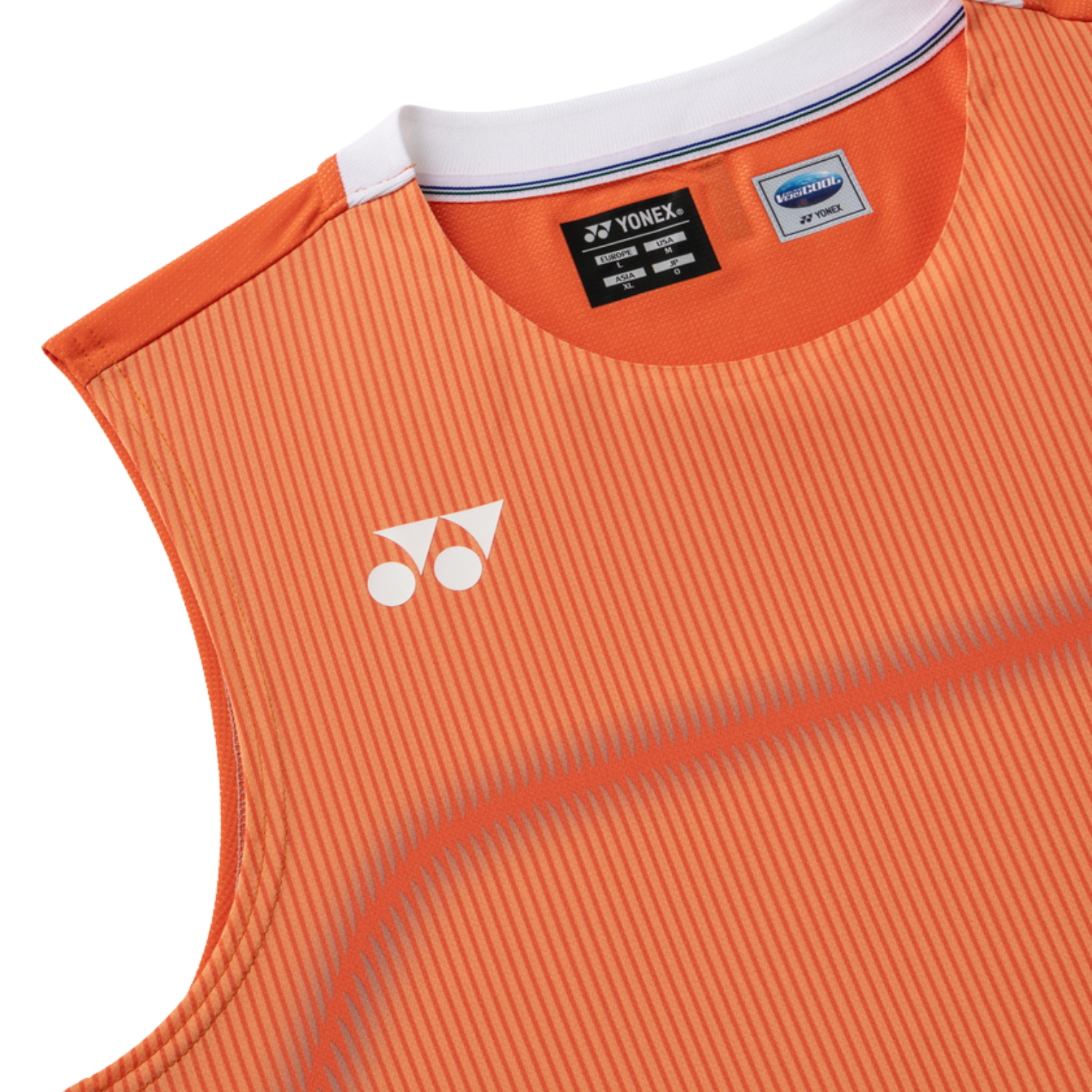 Yonex 10714YX Tournament Sleeveless Top Men - Cyber Orange Clothing Yonex