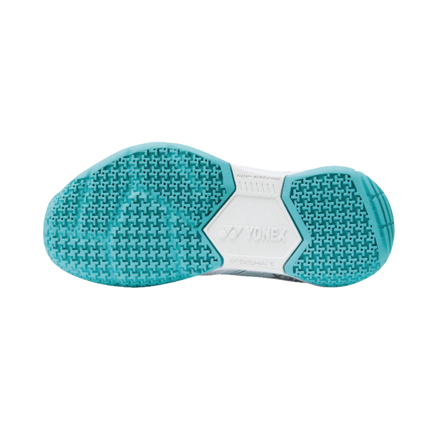Yonex SHBSF1JREX PC Strider Flow Badminton Shoe Junior Lace - White/Mint Badminton Shoes Yonex