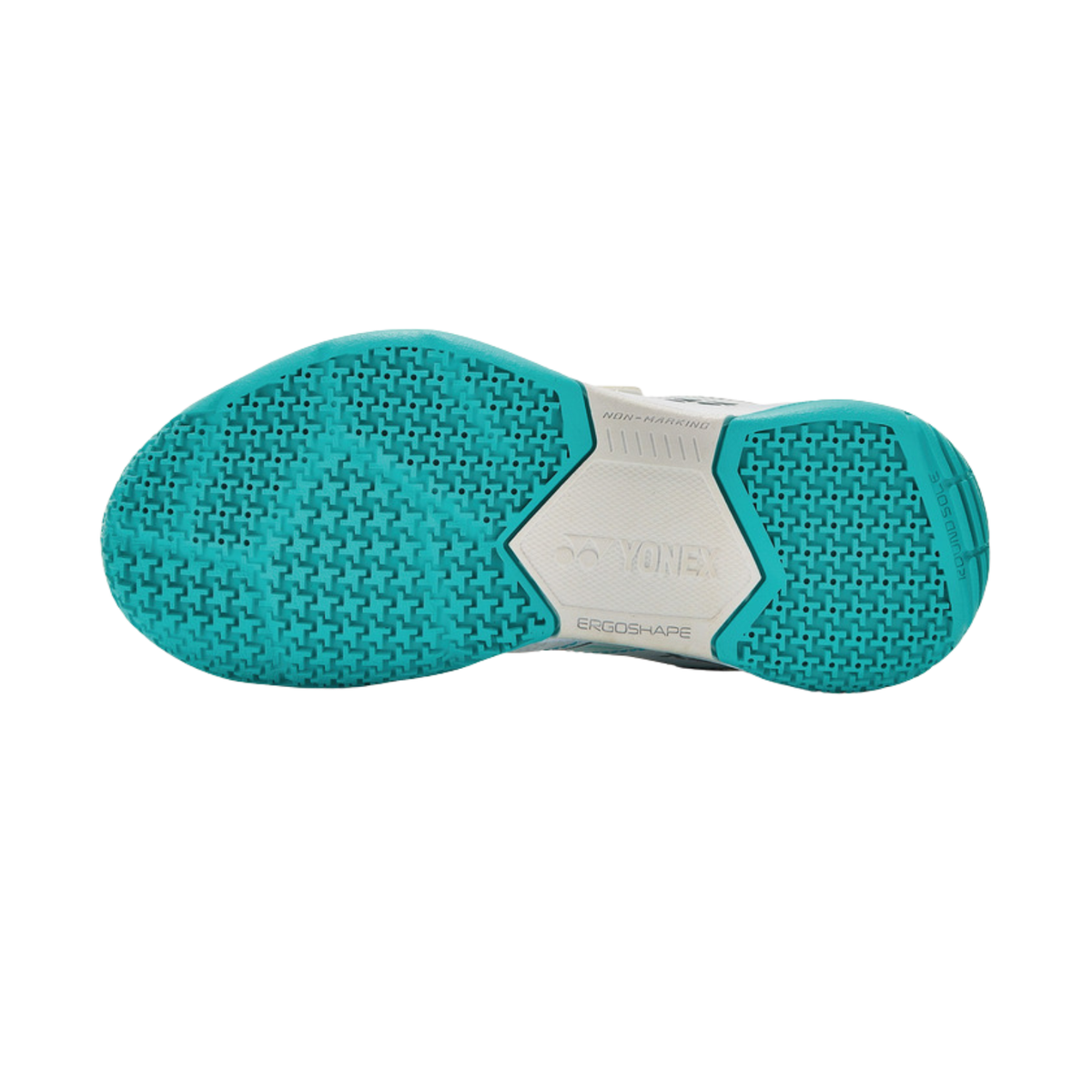 Yonex SHBSF1JBEX PC Strider Flow Badminton Shoe Junior Belt - White/Mint Badminton Shoes Yonex