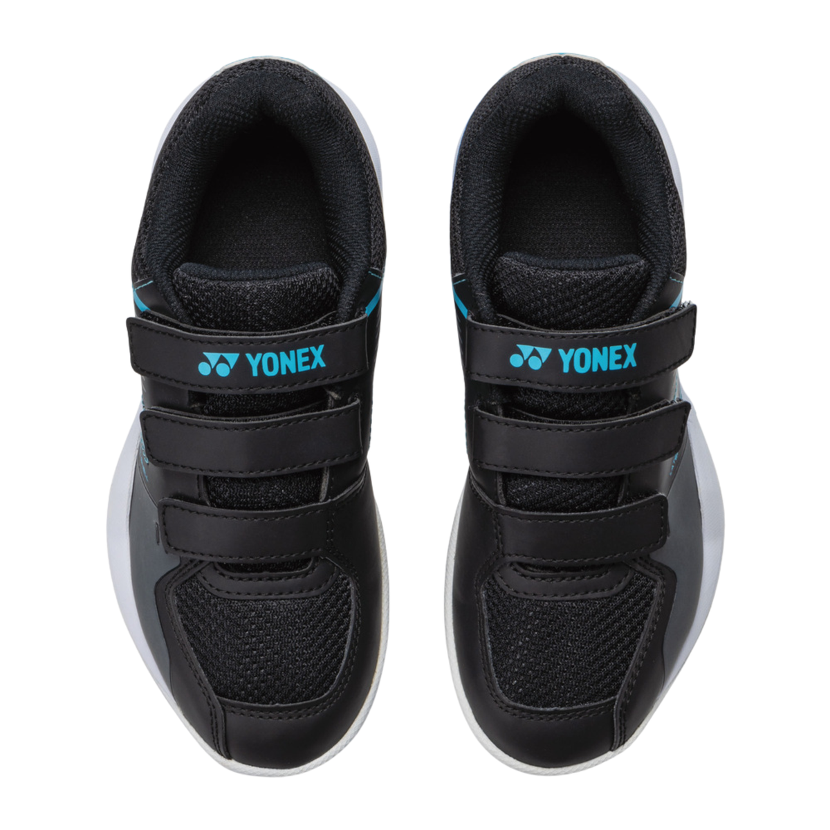 Yonex SHBSF1JB PC Strider Flow Badminton Shoe Junior Belt - Black/Blue Badminton Shoes Yonex