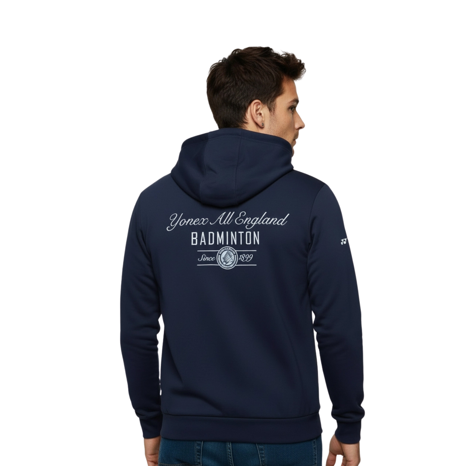 Yonex All England 1899 Unisex Zip Hoodie 26 - Oxford Blue Clothing Yonex
