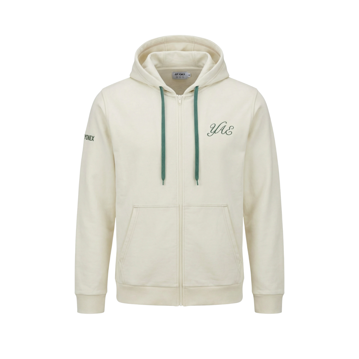 Yonex All England 1899 Unisex Zip Hoodie 26 - Cream Clothing Yonex