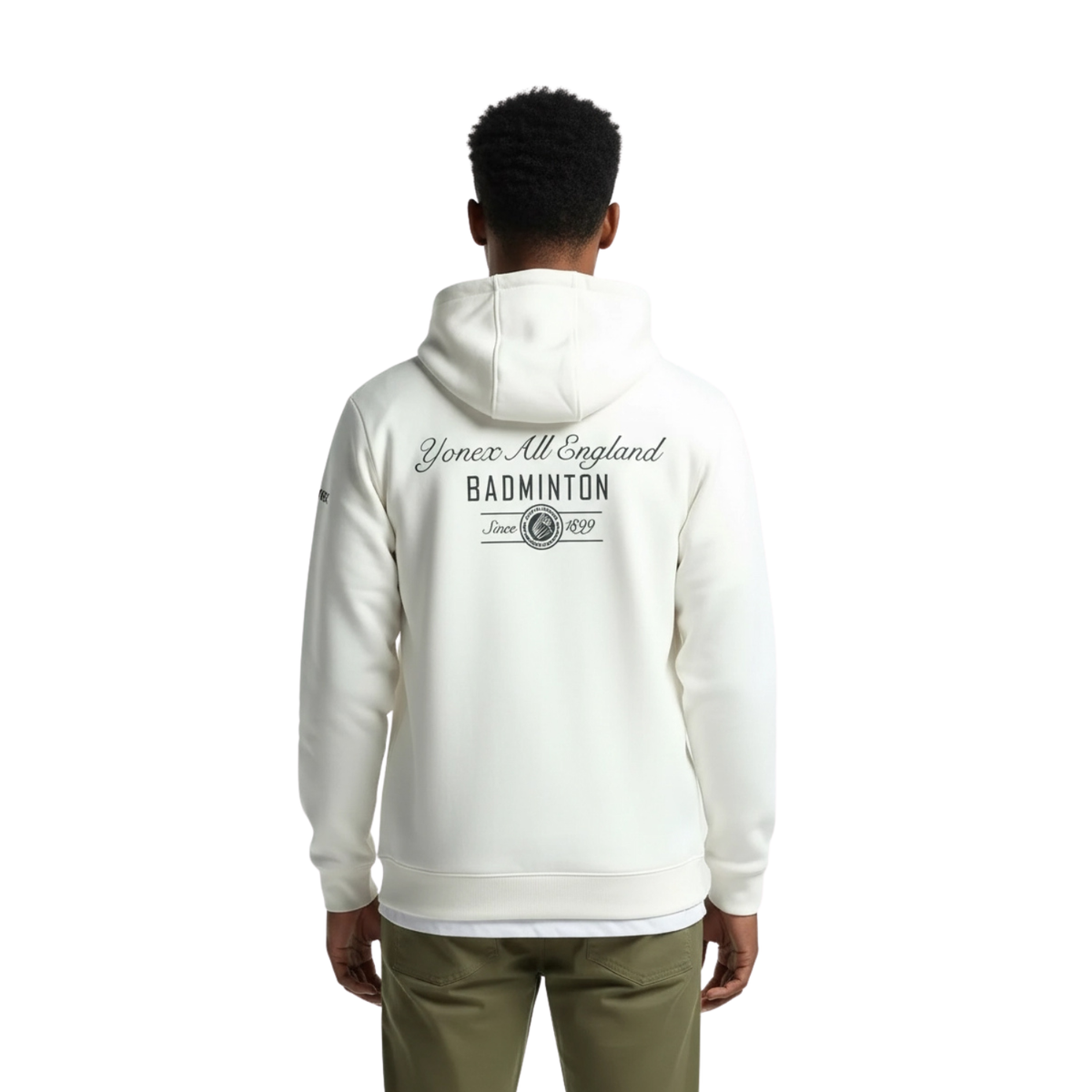 Yonex All England 1899 Unisex Zip Hoodie 26 - Cream Clothing Yonex