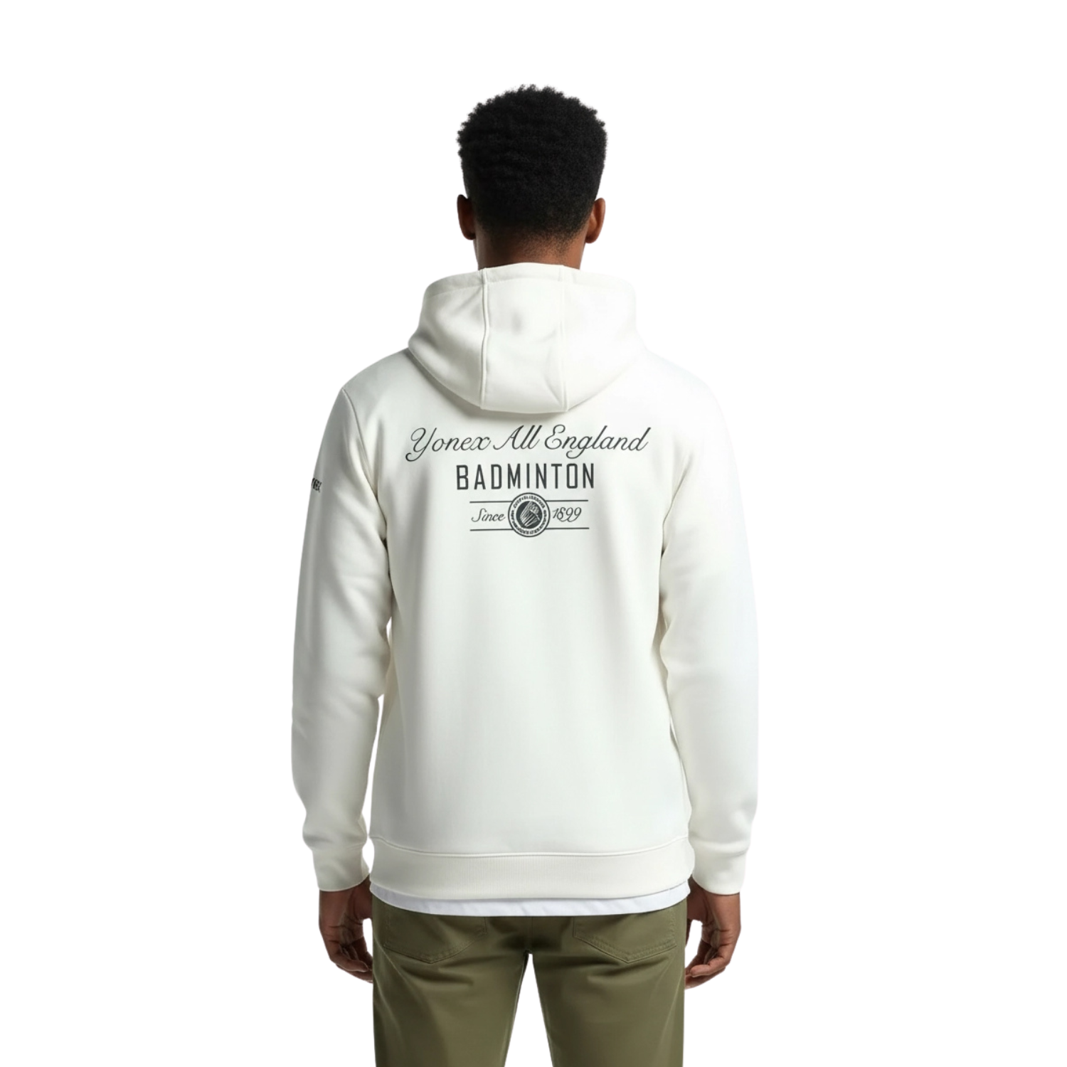 Yonex All England 1899 Unisex Zip Hoodie 26 - Cream Clothing Yonex