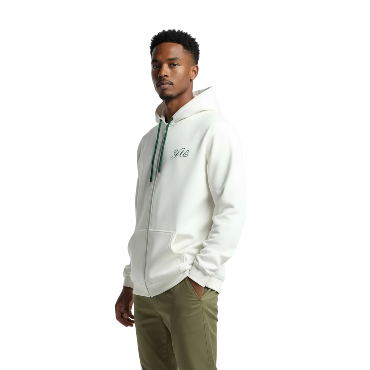 Yonex All England 1899 Unisex Zip Hoodie 26, Cream, back view