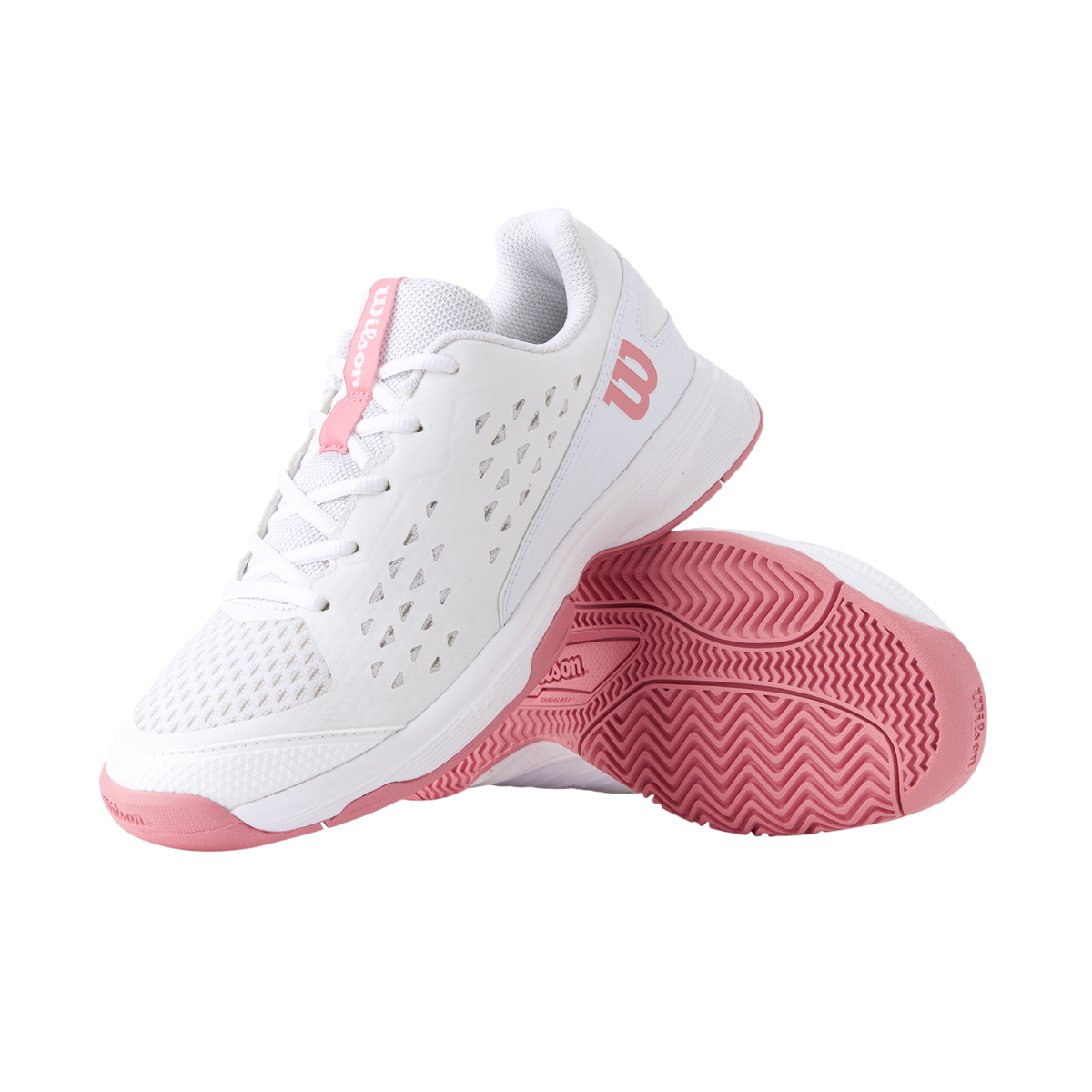 Wilson Rush Pro L Tennis Shoes Junior, White/Pink, view 10