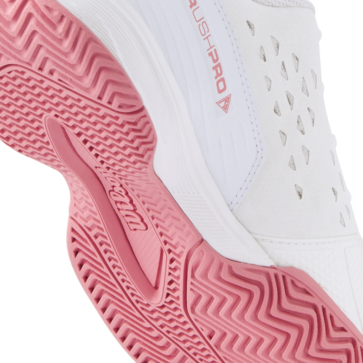 Wilson Rush Pro L Tennis Shoes Junior, White/Pink, view 11