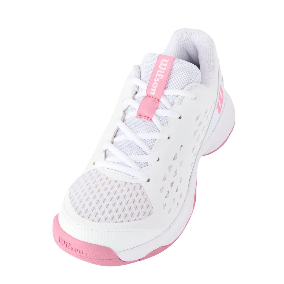 Wilson Rush Pro L Tennis Shoes Junior, White/Pink, detail view