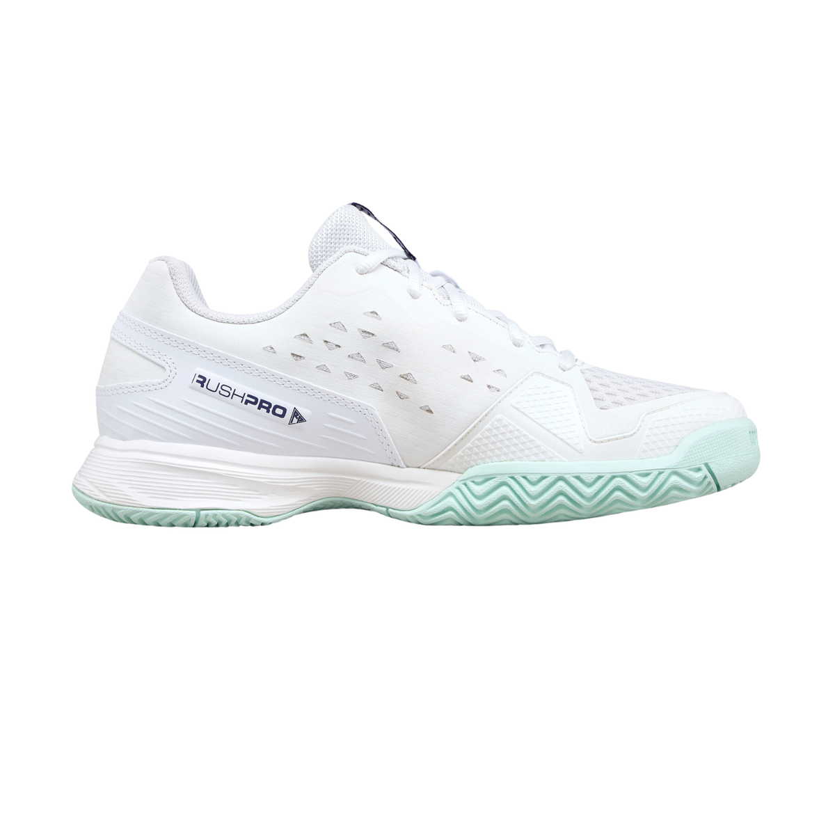 Wilson Rush Pro Ace Junior L Tennis Shoe, White/Bay/Skipper Blue, side view