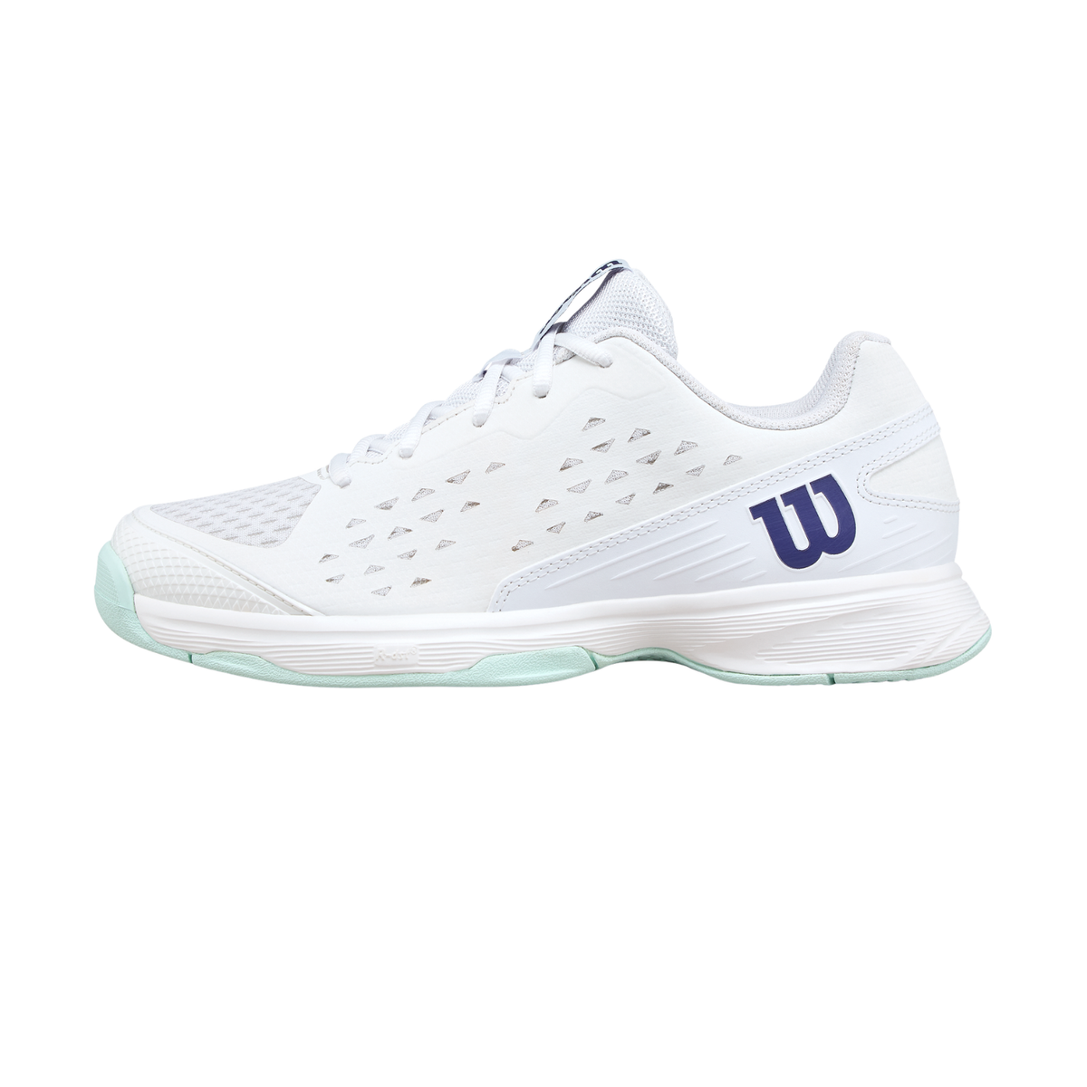 Wilson Rush Pro Ace Junior L Tennis Shoe, White/Bay/Skipper Blue, front view