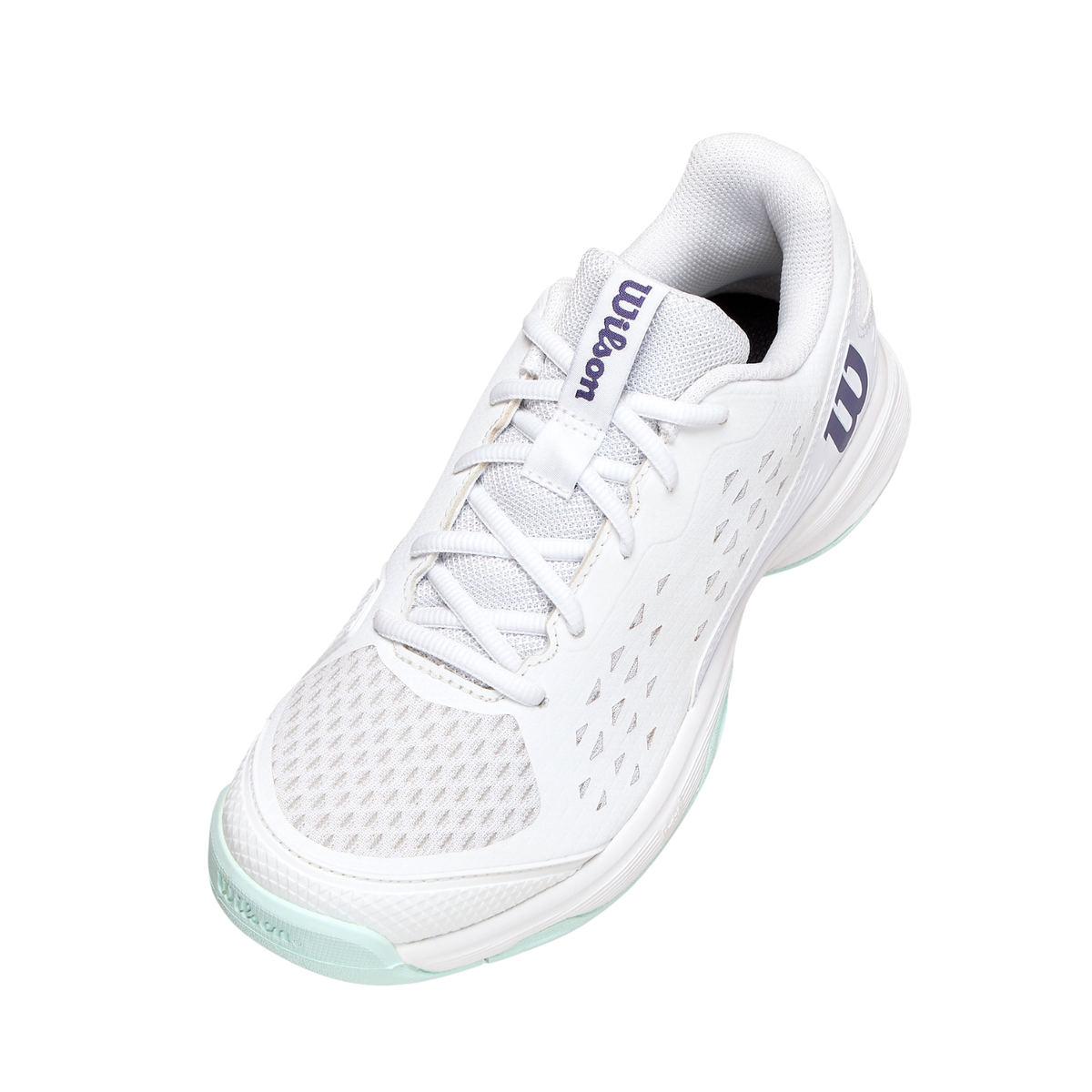 Wilson Rush Pro Ace Junior L Tennis Shoe, White/Bay/Skipper Blue, view 12